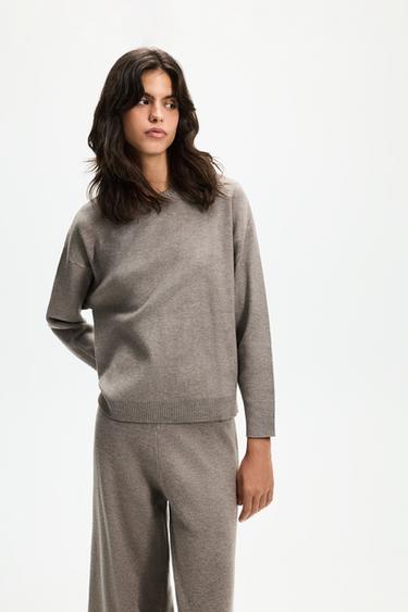 Basic sweater — TAUPE BROWN 1