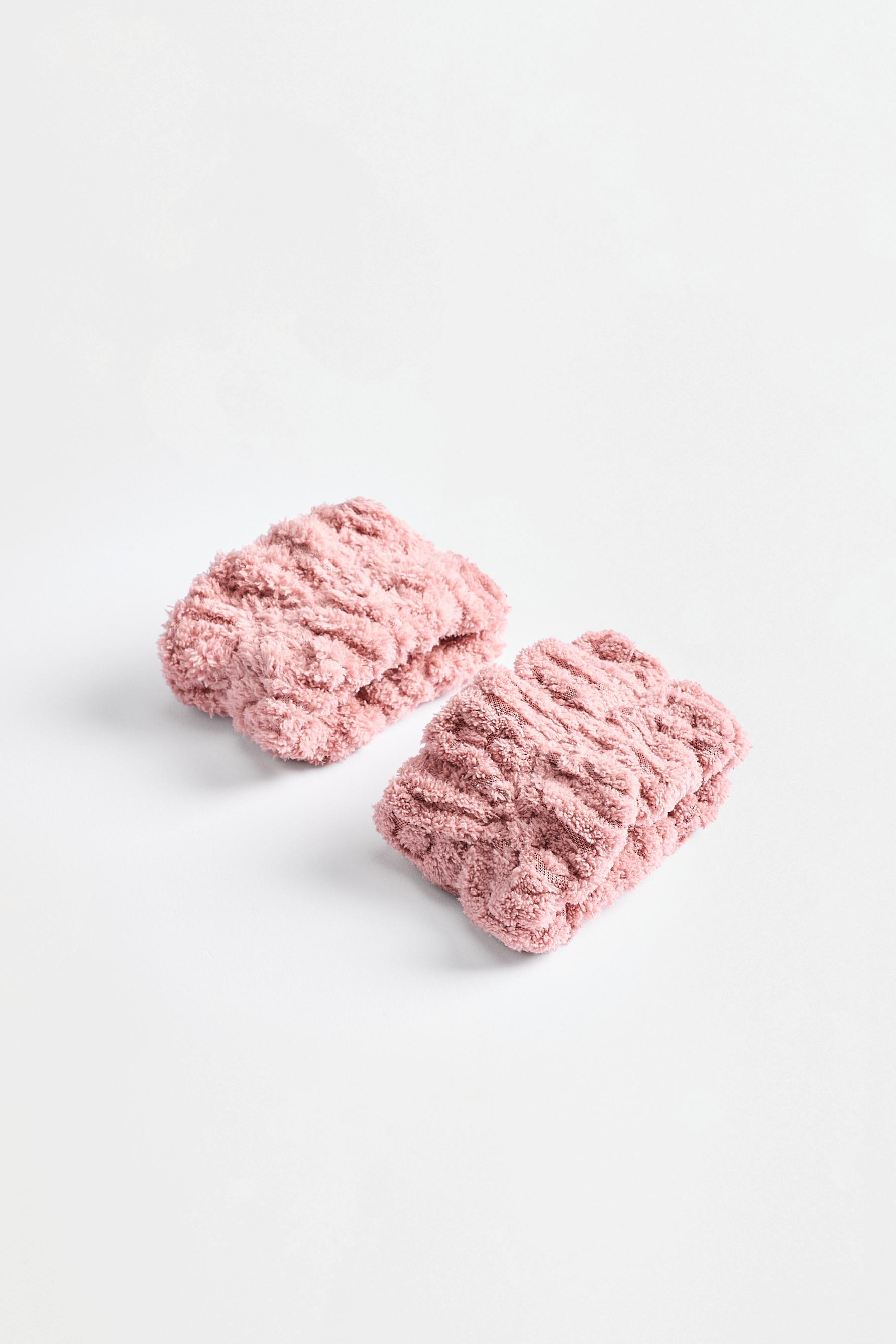 Towel wristbands (2-pack) — PASTEL PINK
