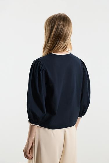 Embroidered shirt — NAVY 4