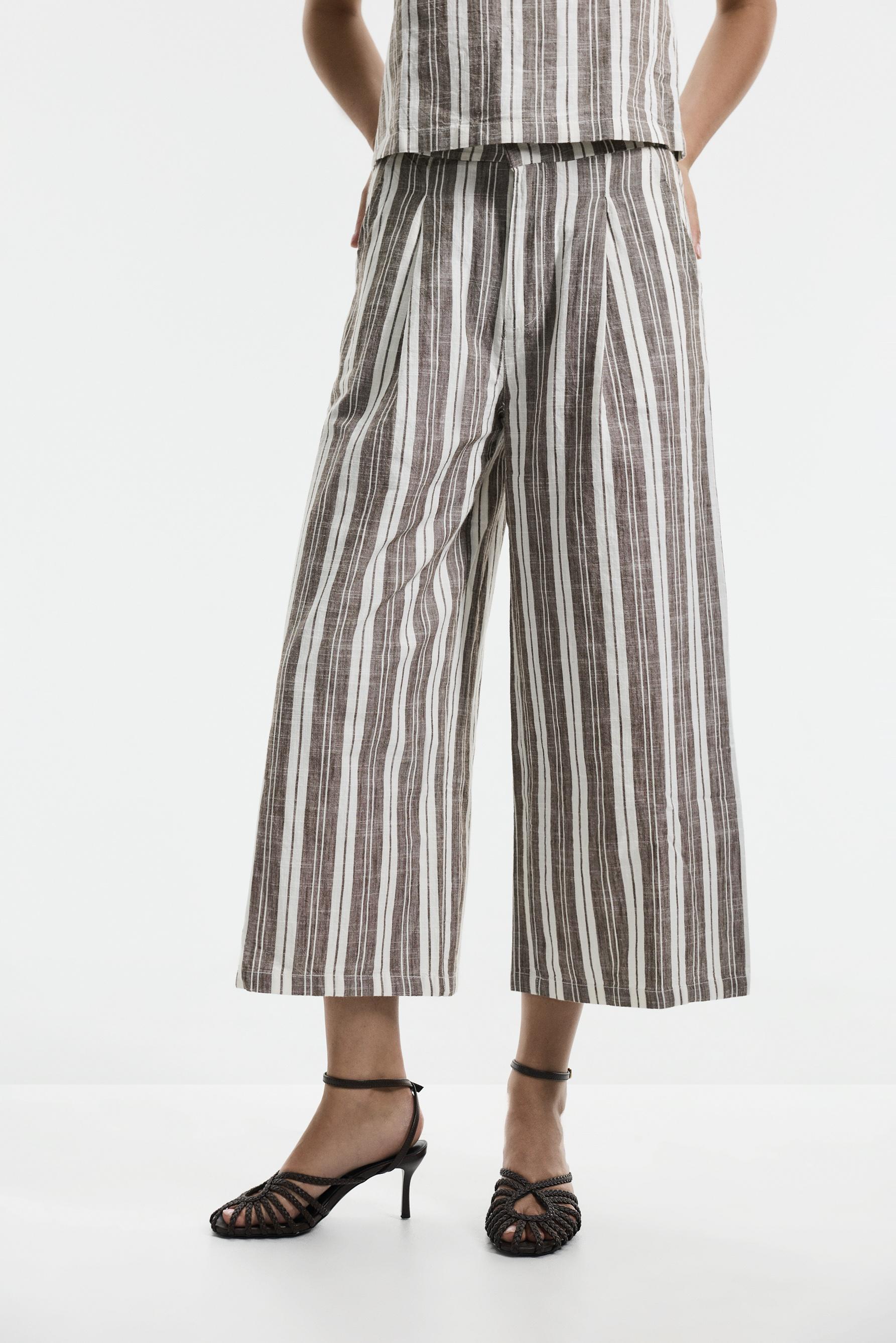 Culotte jeans — STRIPED