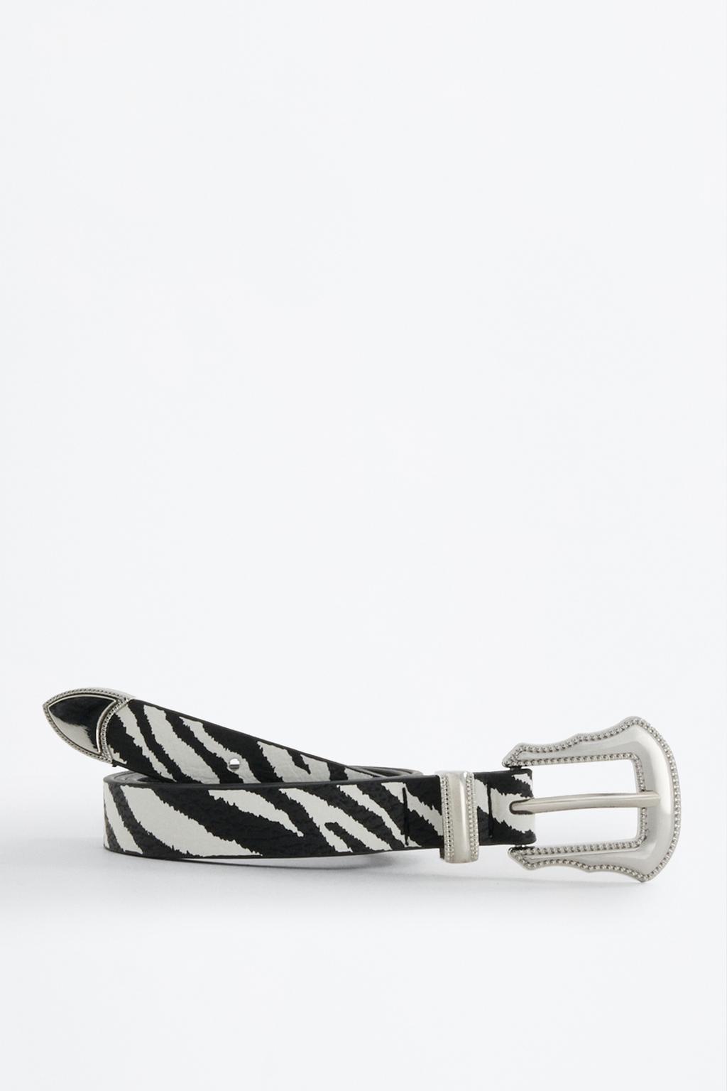 Cinturón animal print zebra