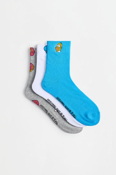 The Simpsons high ankle socks (3-pack) — BLUE 1