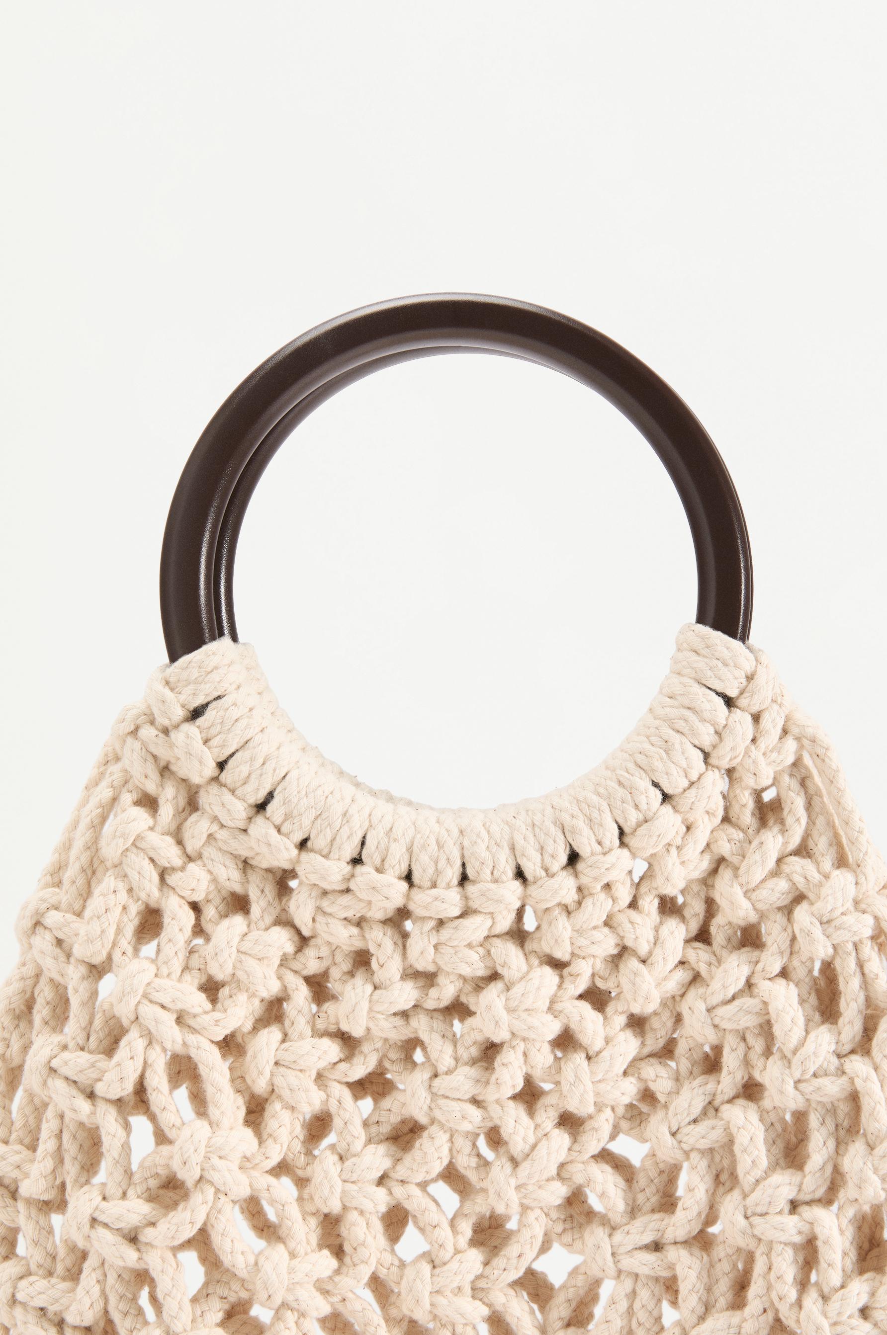 Macramé handbag — ECRU