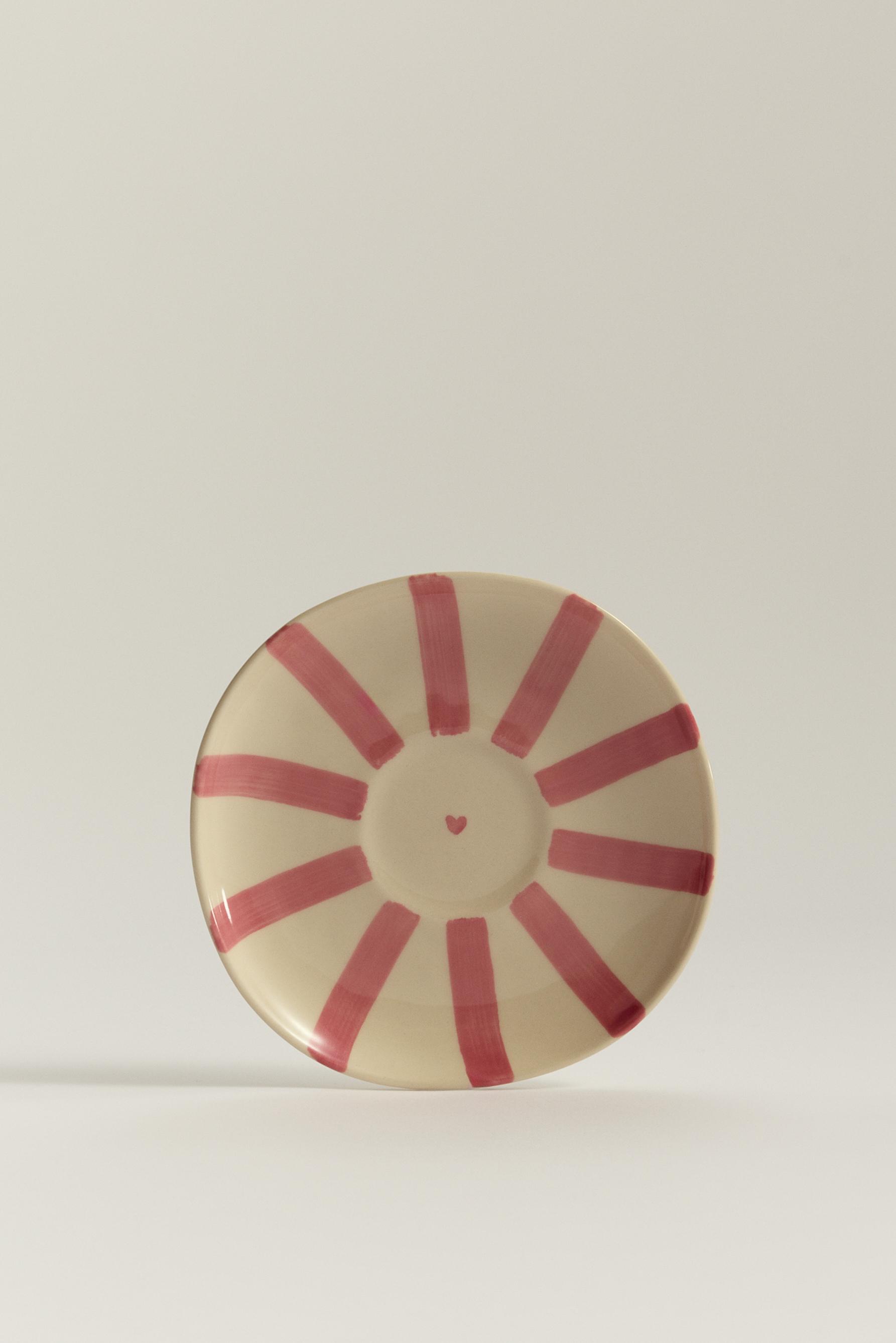 Plato gres rayas 14 cm