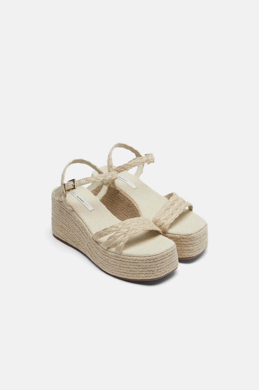 Jute wedges with straps