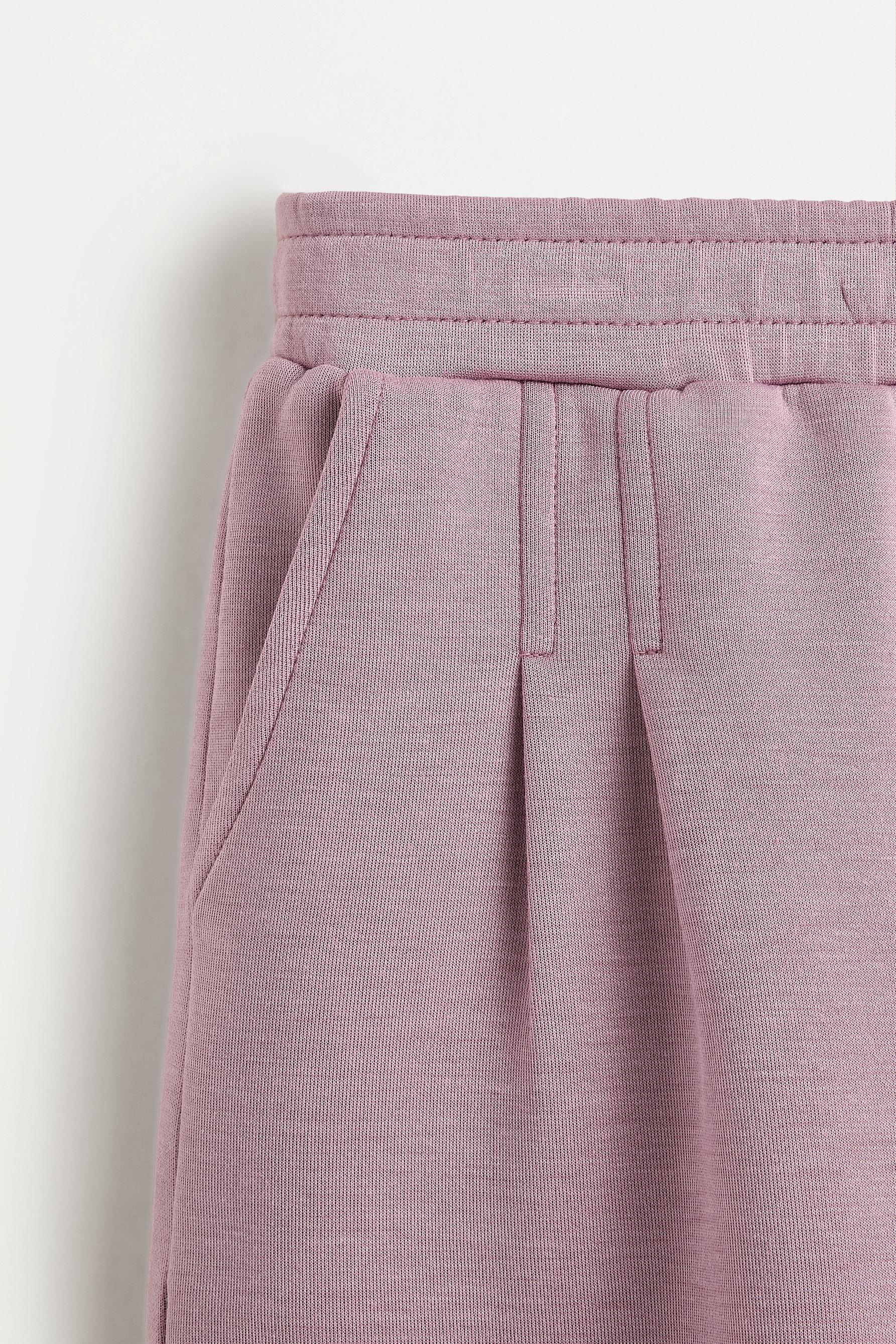 Flowing plush pleated shorts — PURPLE