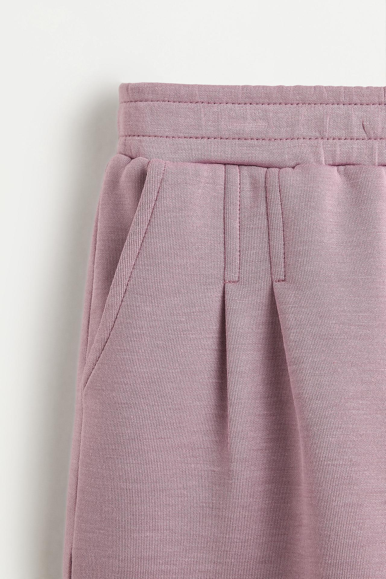 Flowing plush pleated shorts — PURPLE