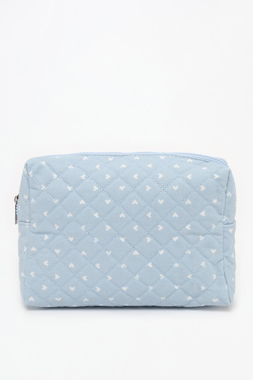 Padded heart wash bag