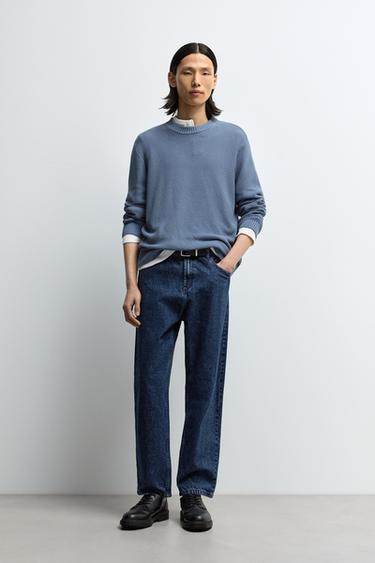 Textured knit sweater — BLUE 2
