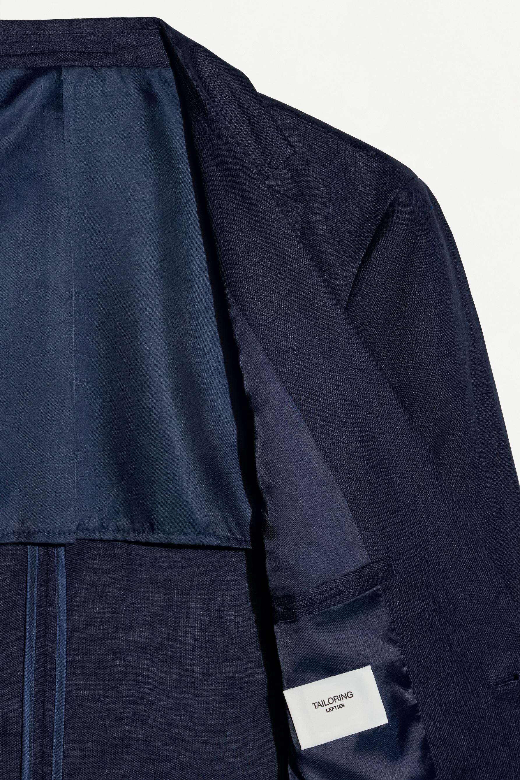 100% linen suit blazer — NAVY