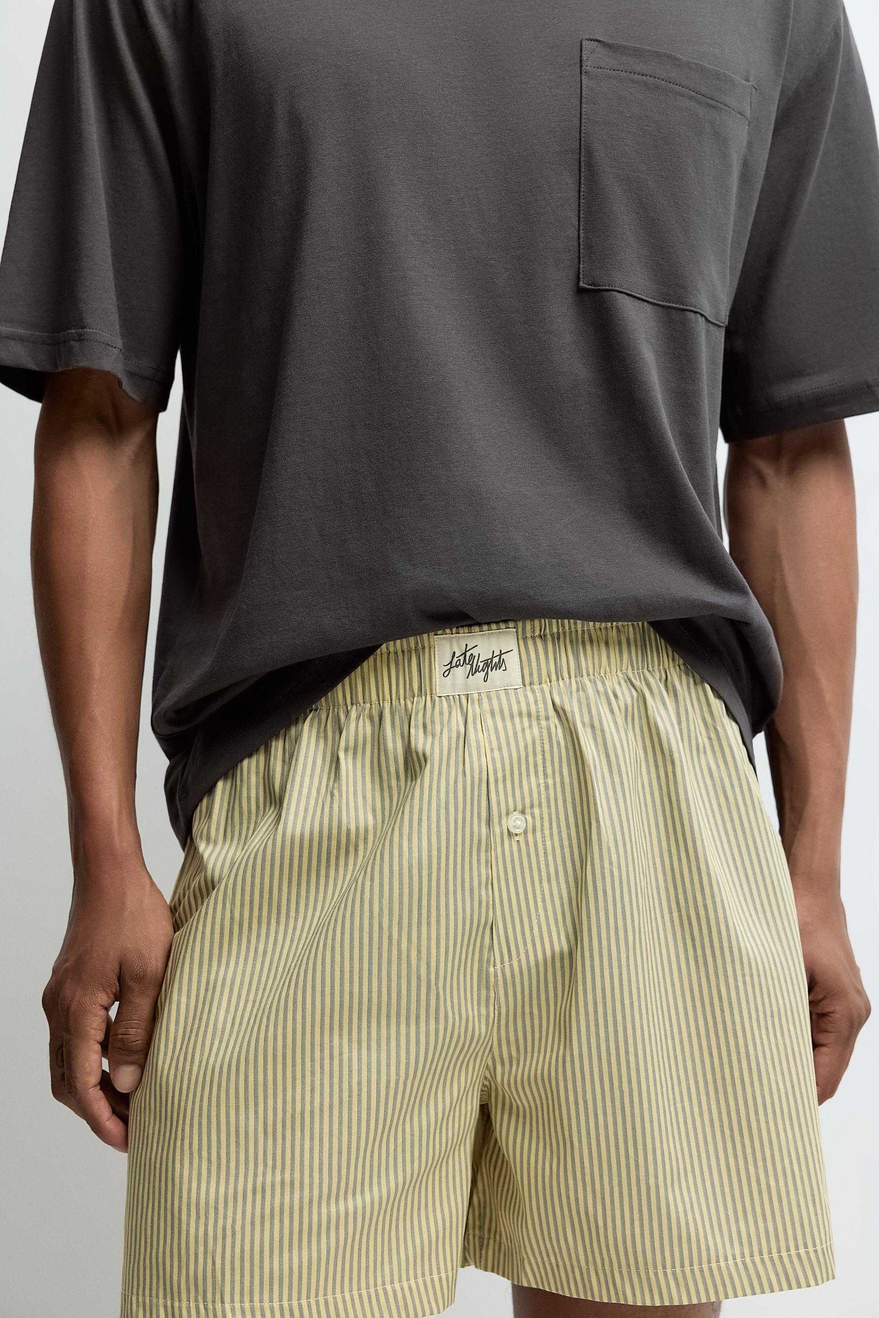 Short pyjamas with pocket — CHARCOAL GREY