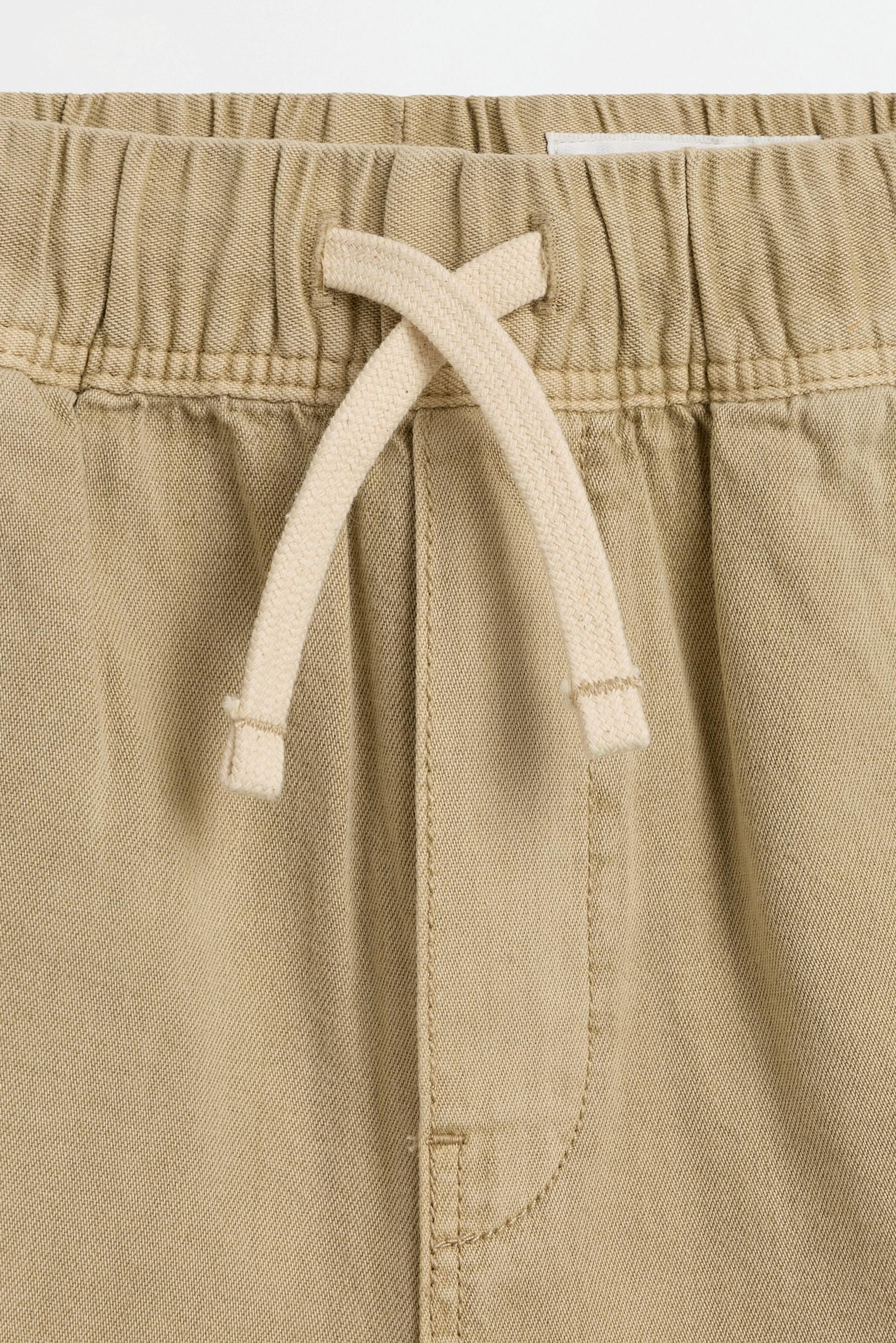 Denim Bermuda joggers — PALE OCHRE