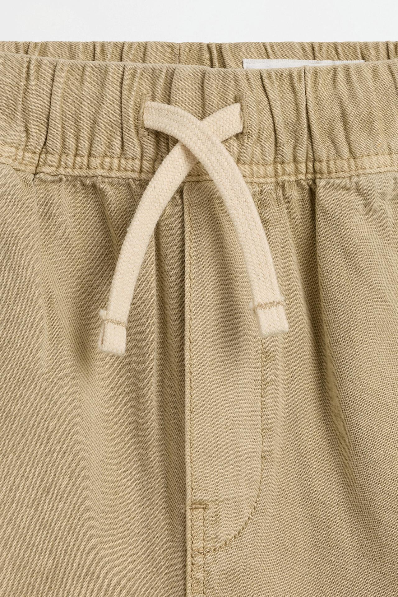 Denim Bermuda joggers — PALE OCHRE