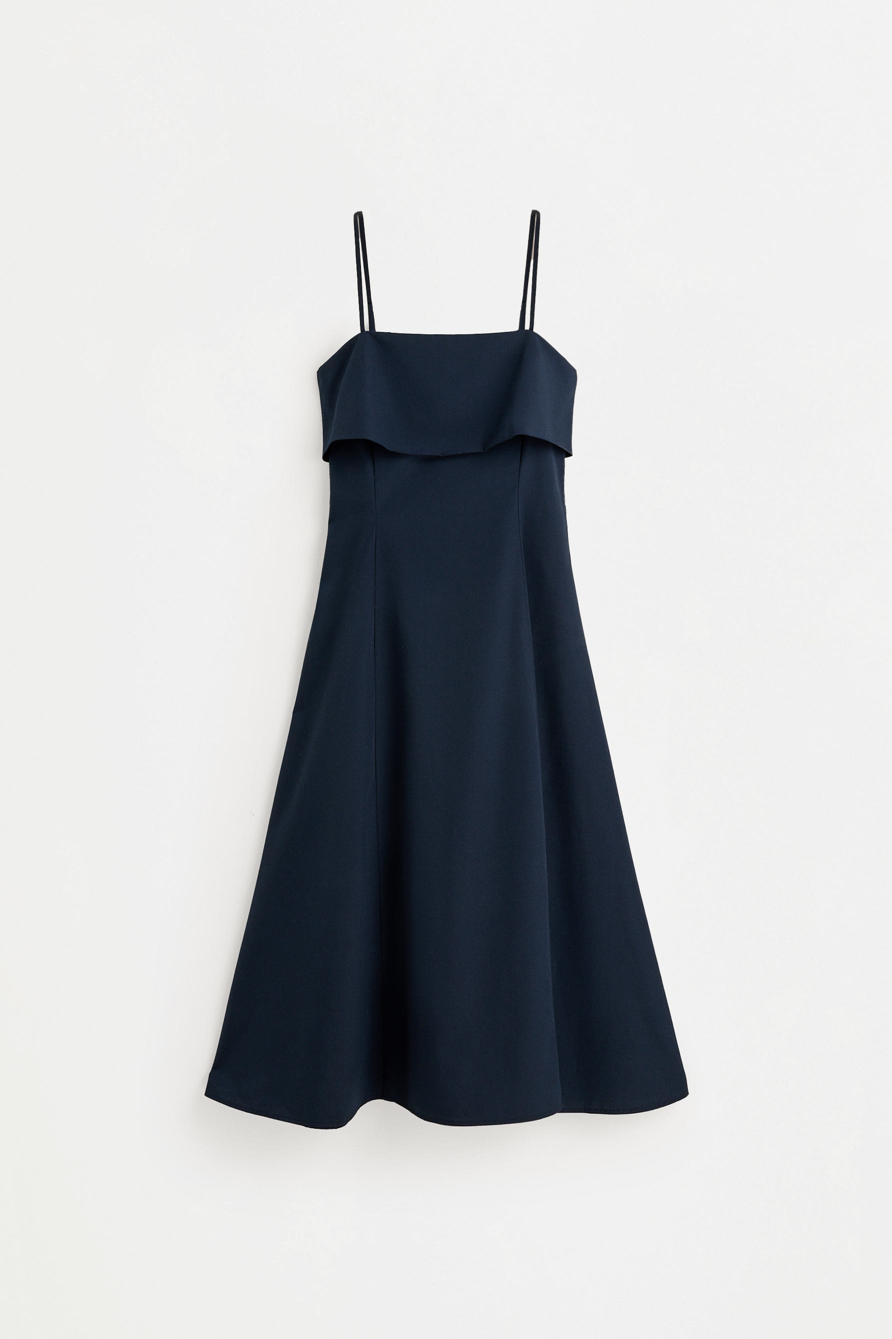 Flowy midi dress — NAVY