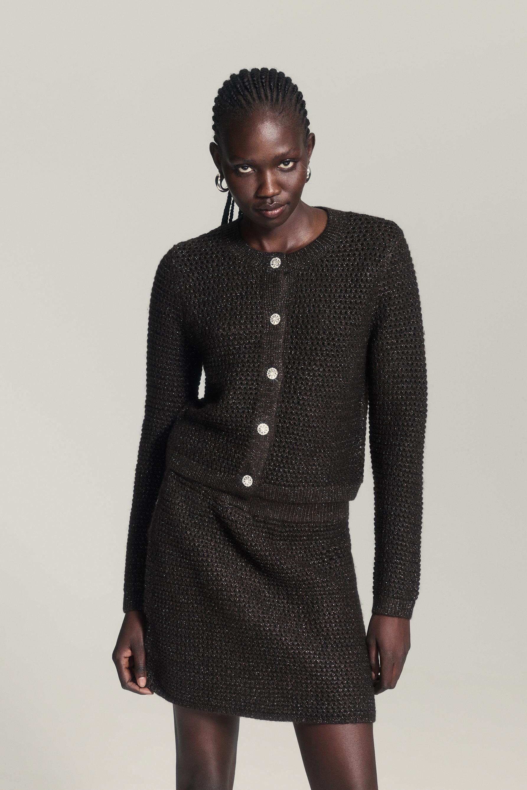 Chaqueta punto metalizado