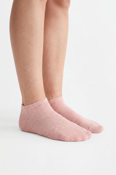 7-Pack of contrast ankle socks — PINK 2