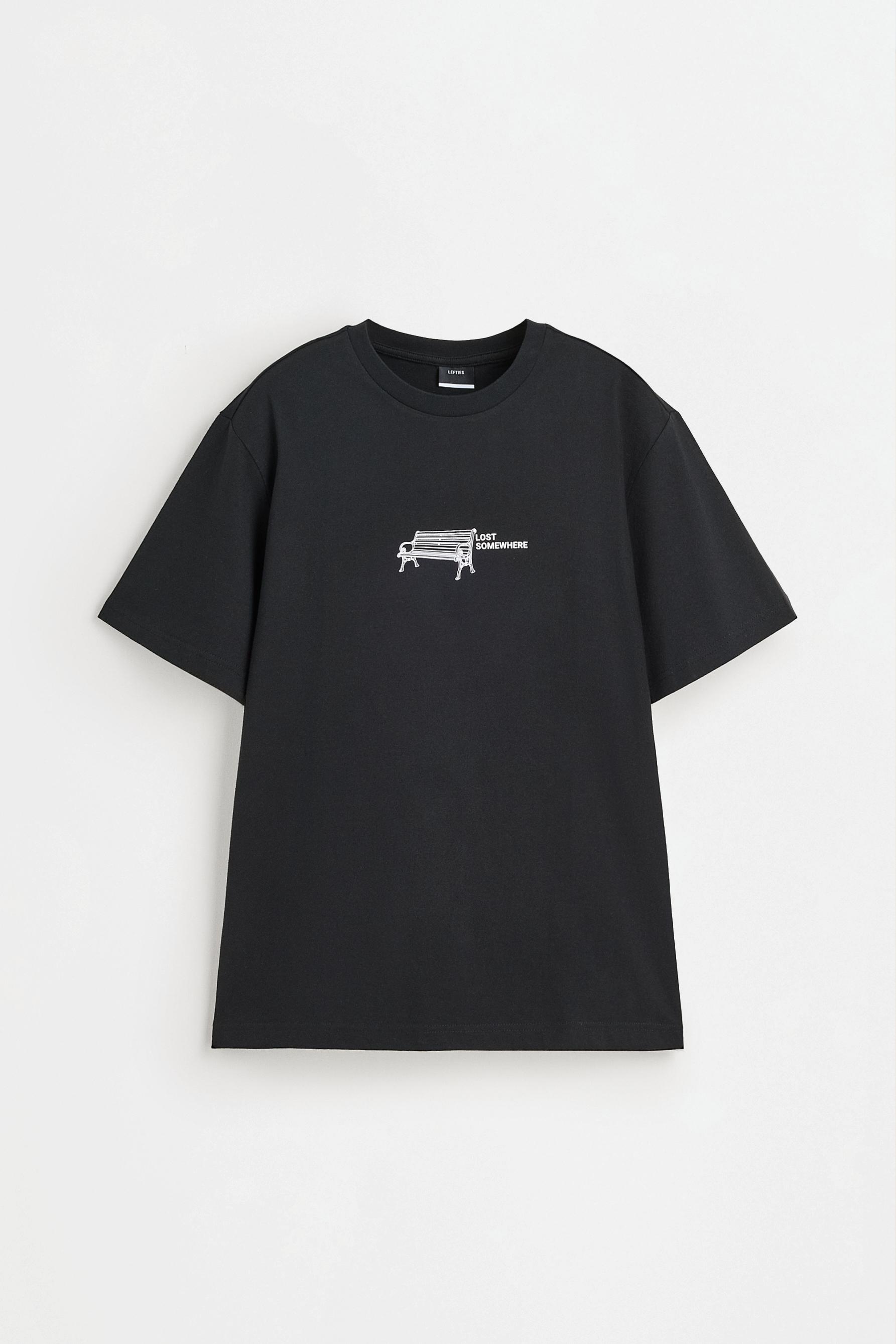 Slogan T-shirt — BLACK