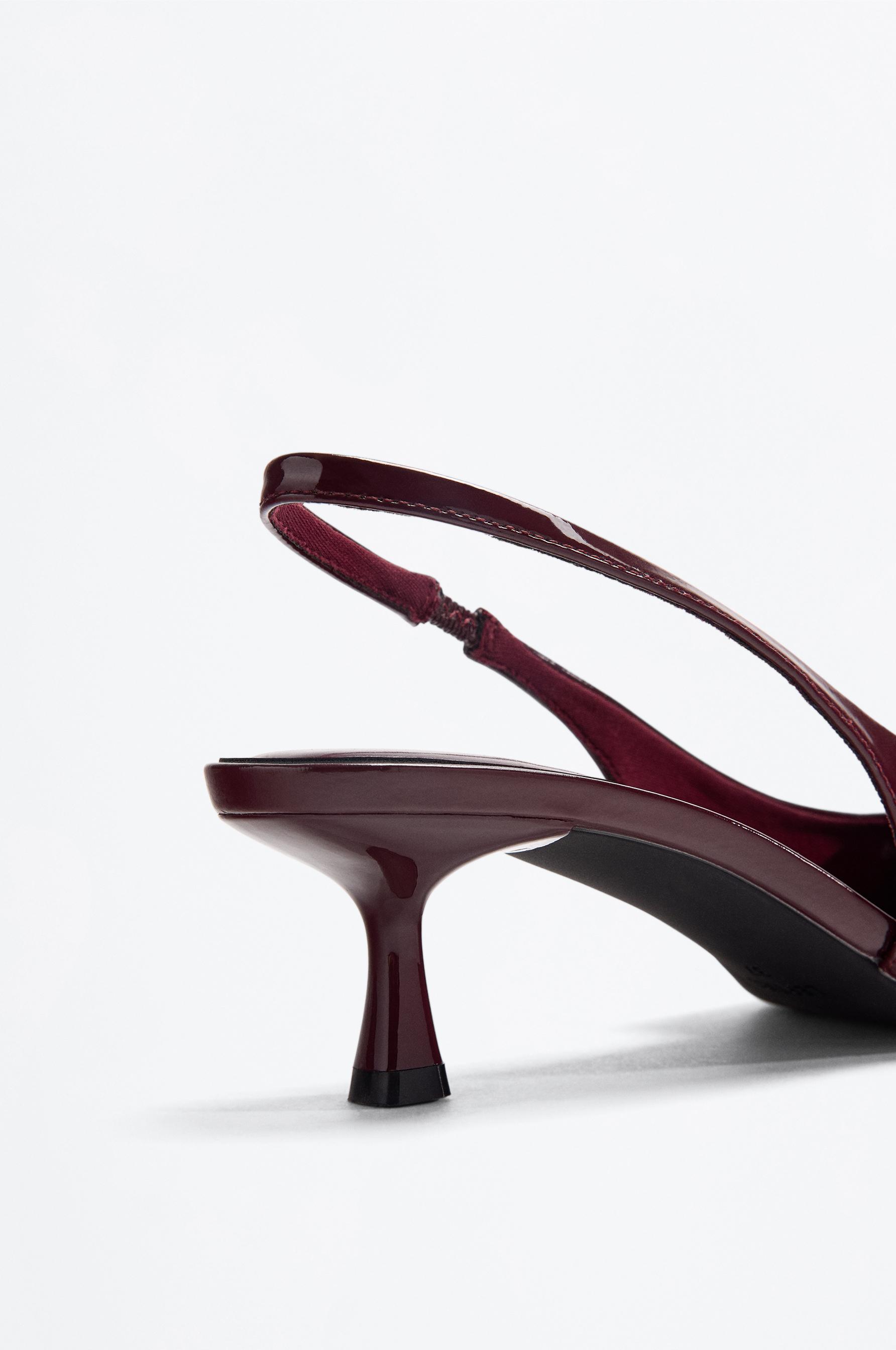 Slingback heel shoe — BURGUNDY