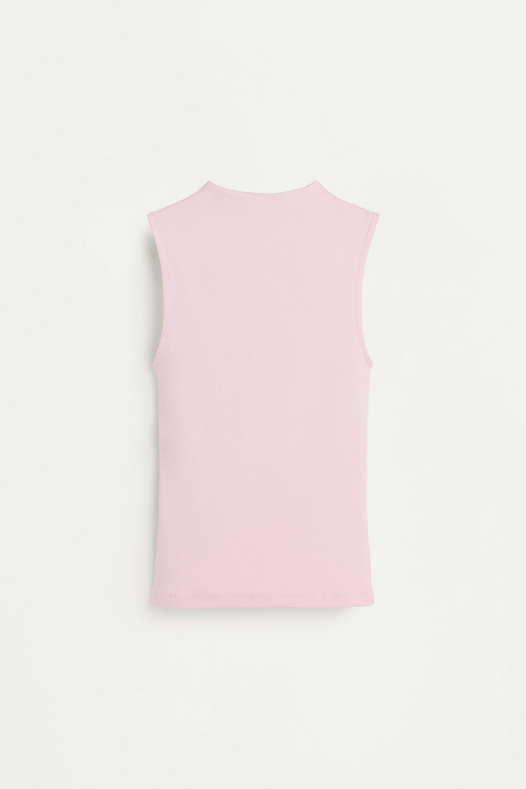 Mock neck top — PINK