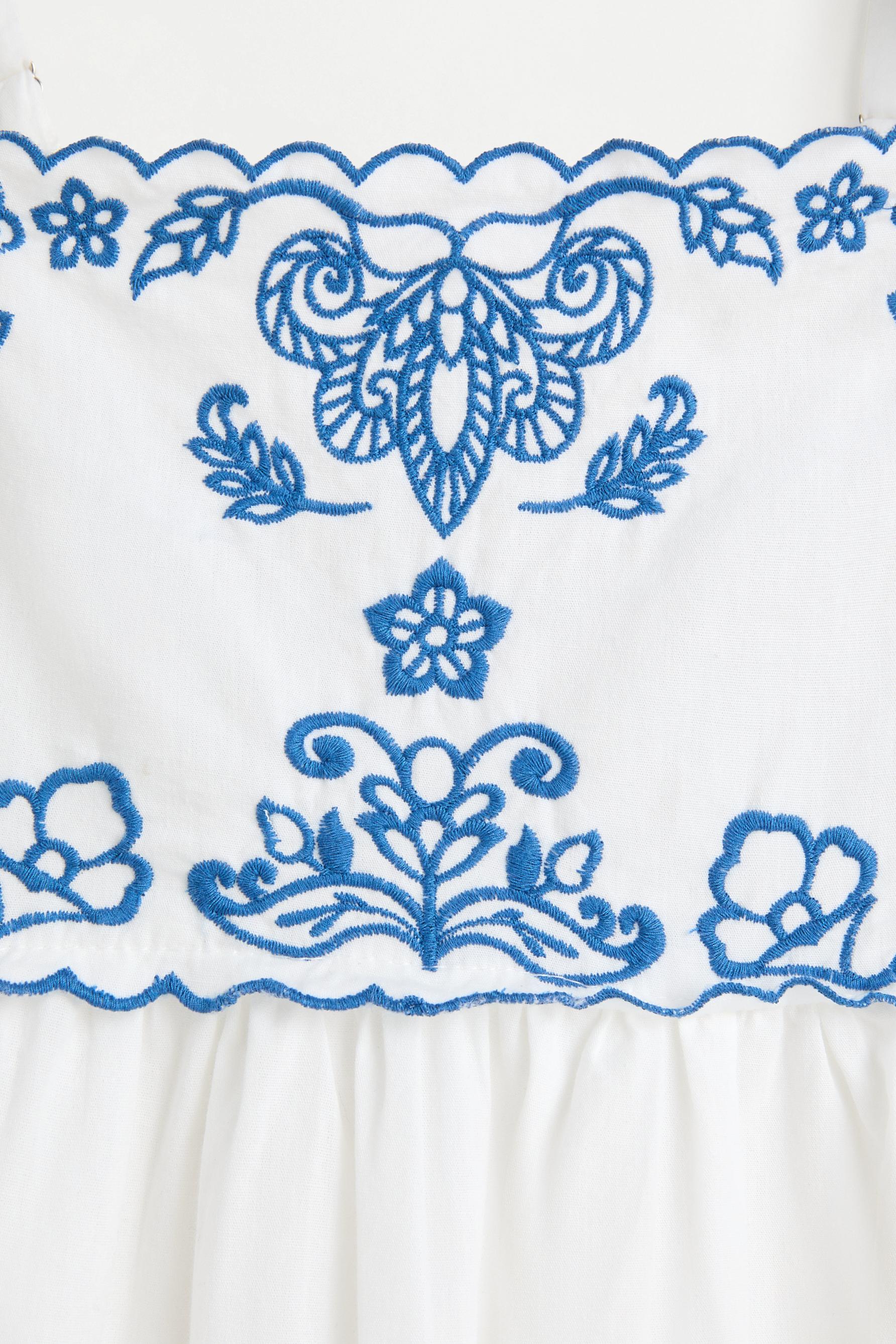 Embroidered dress — WHITE
