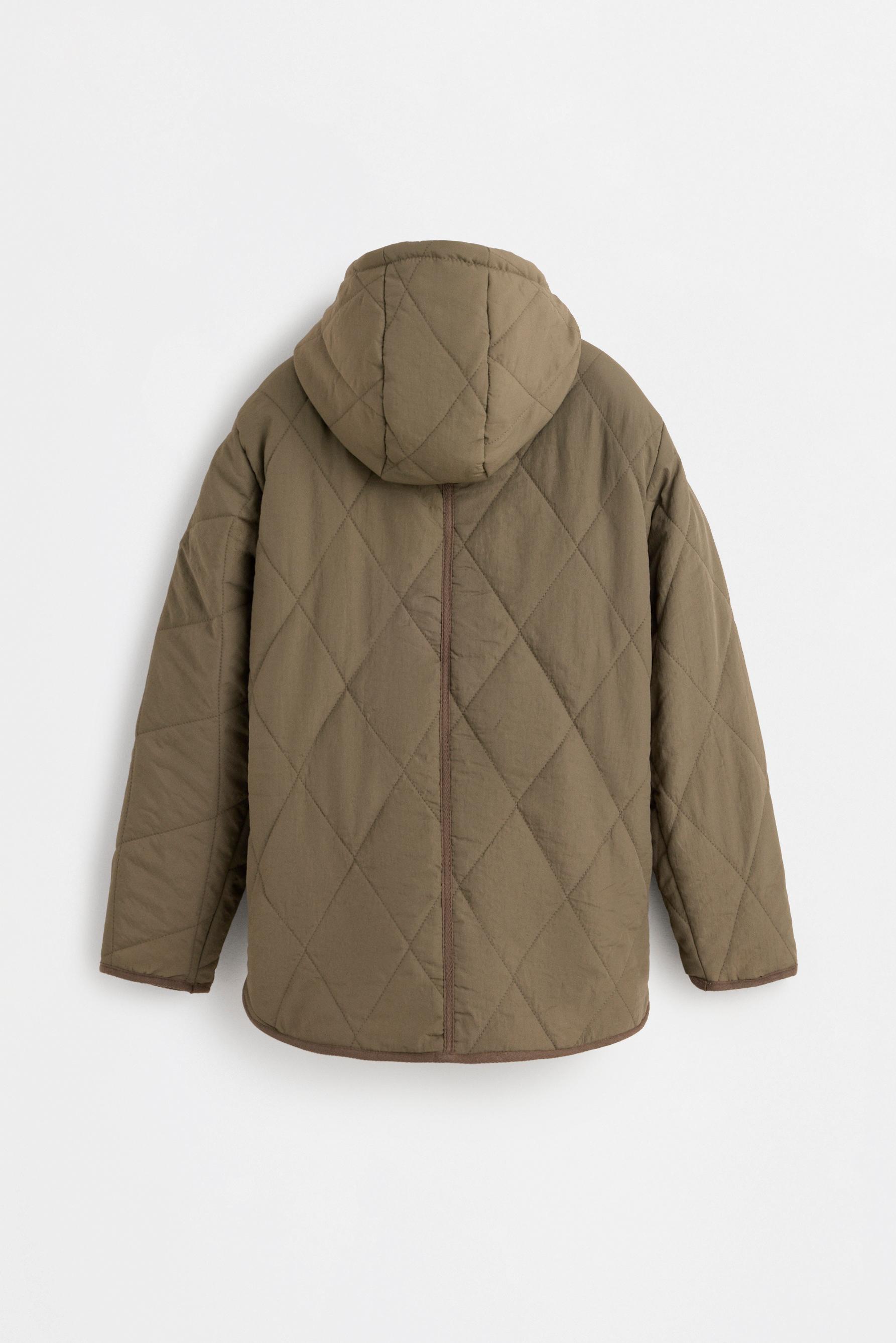 Lightweight quilted coat — DARK KHAKI