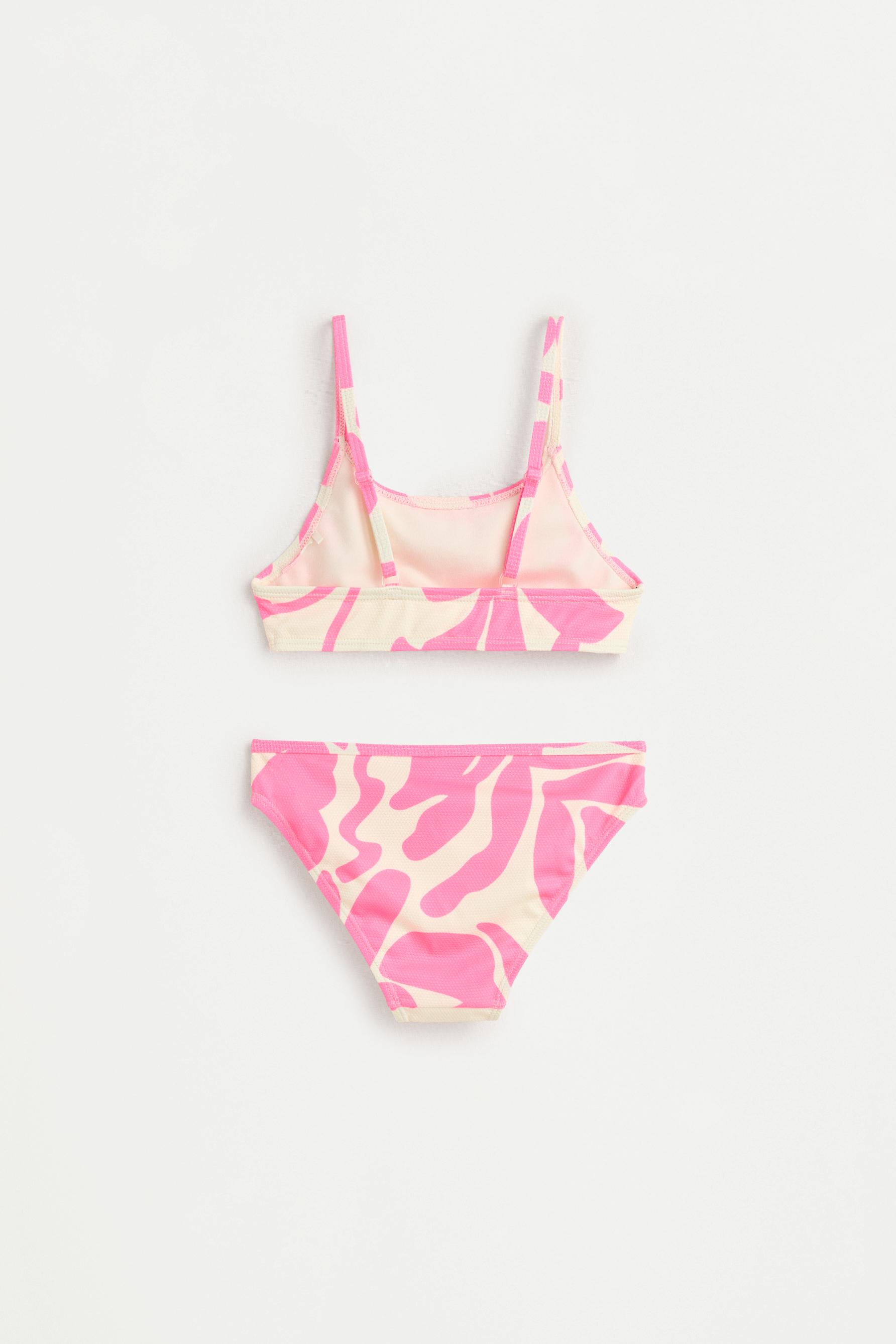 Tropical print bikini — FUCHSIA/WHITE