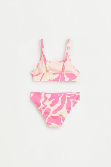 Tropical print bikini — FUCHSIA/WHITE 2