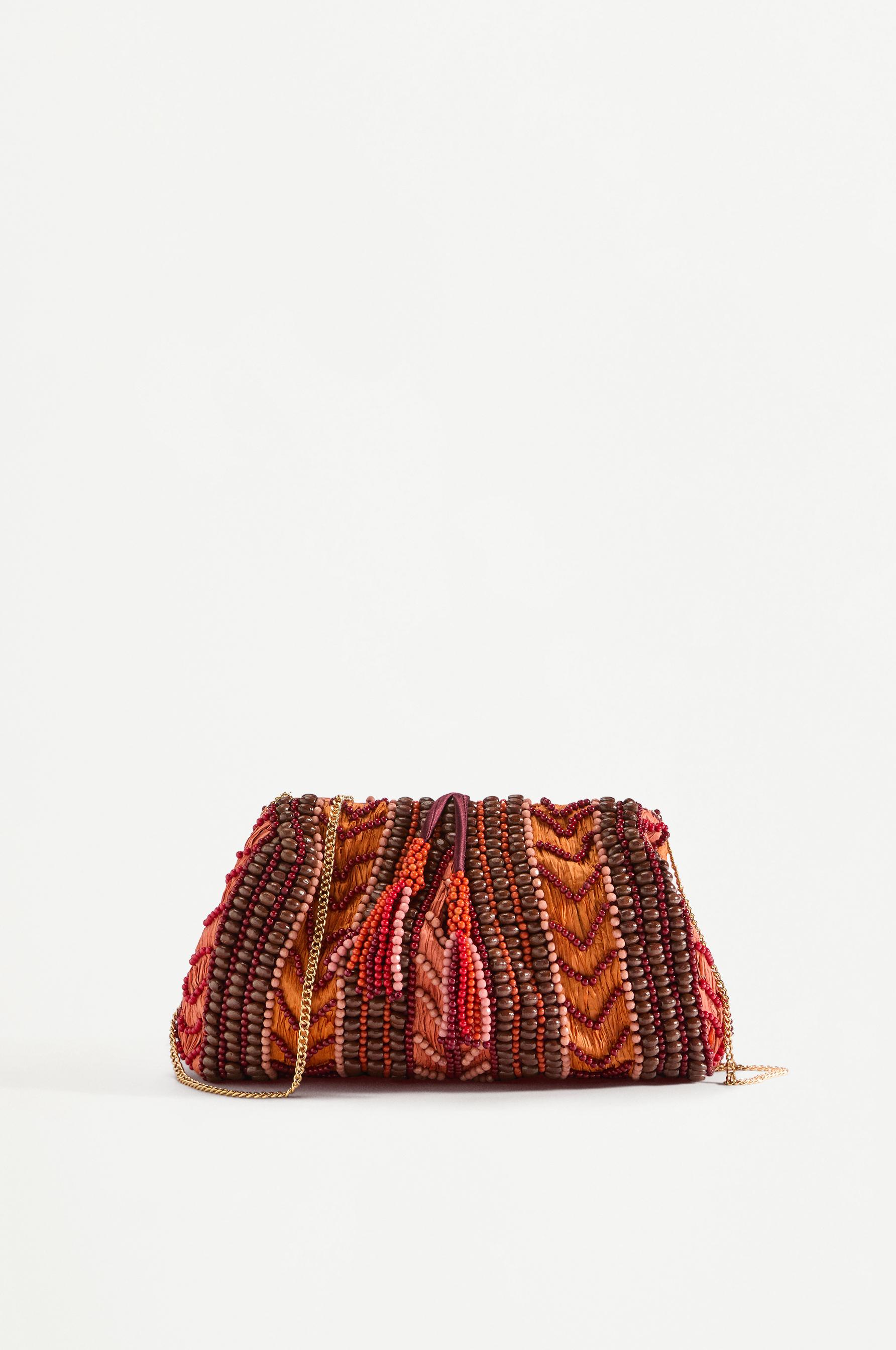 Bolso estampado abalorios