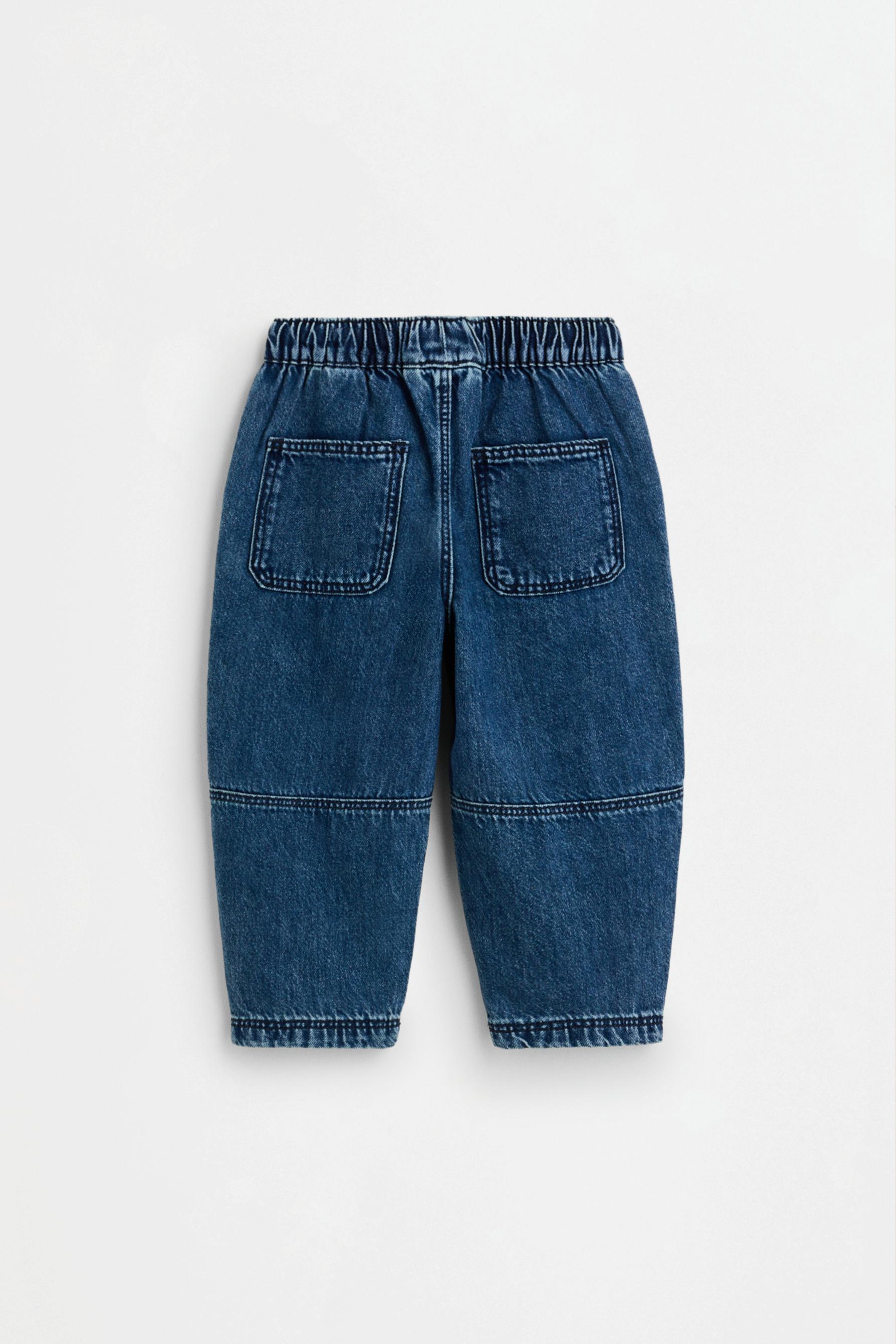Barrel-leg jogger jeans — DARK BLUE
