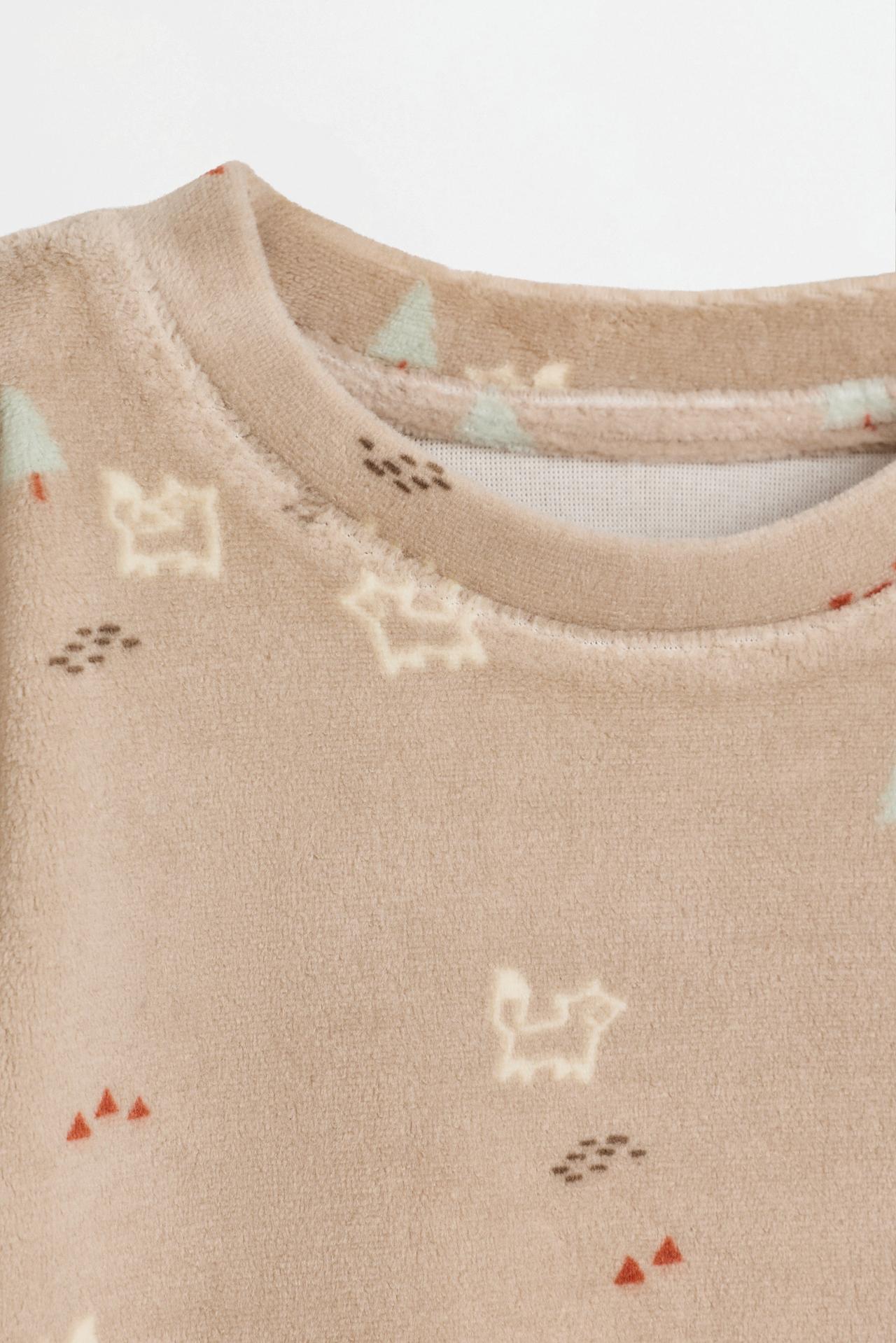 Printed velvety pyjamas — OCHRE