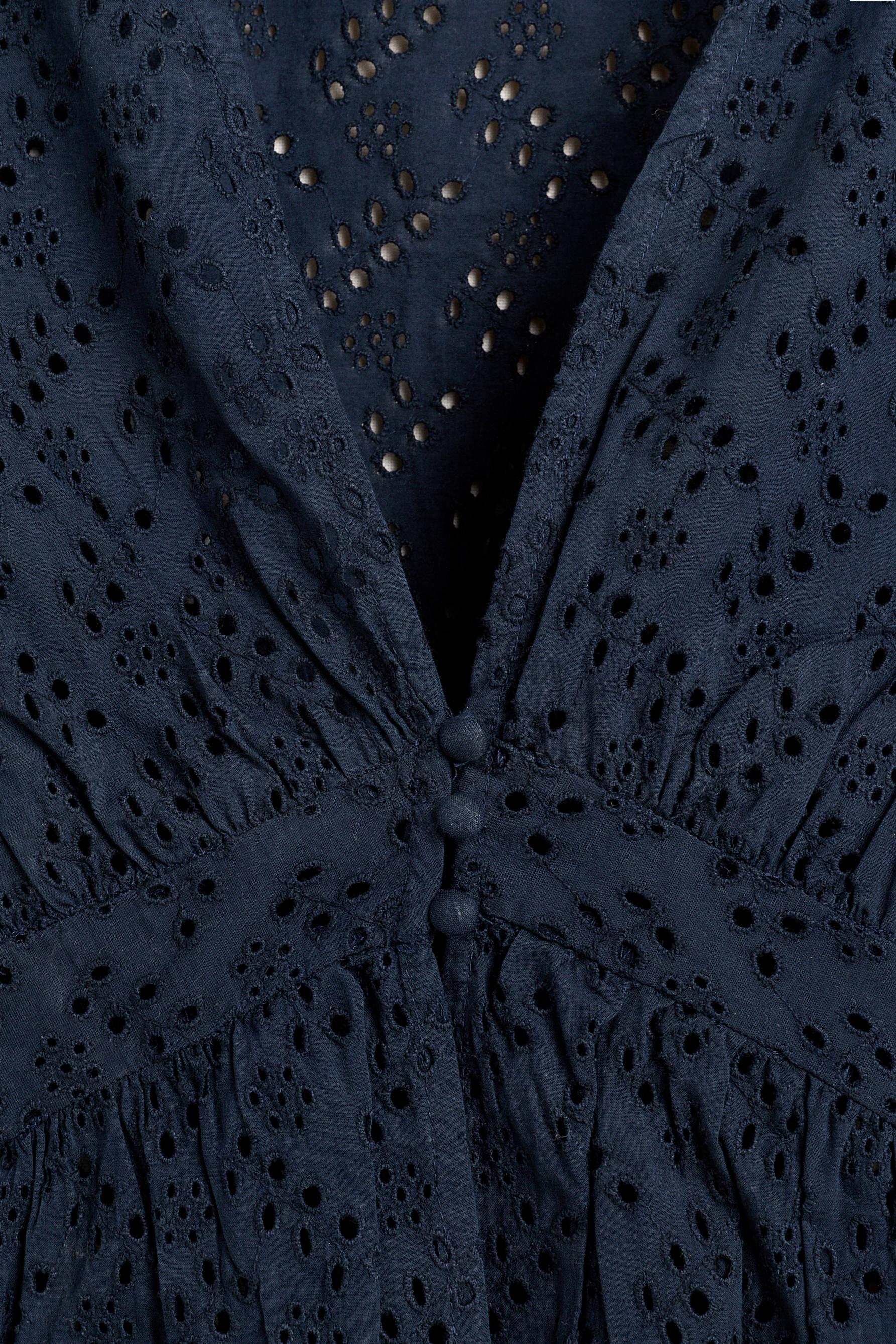 Swiss embroidery shirt — BLUE