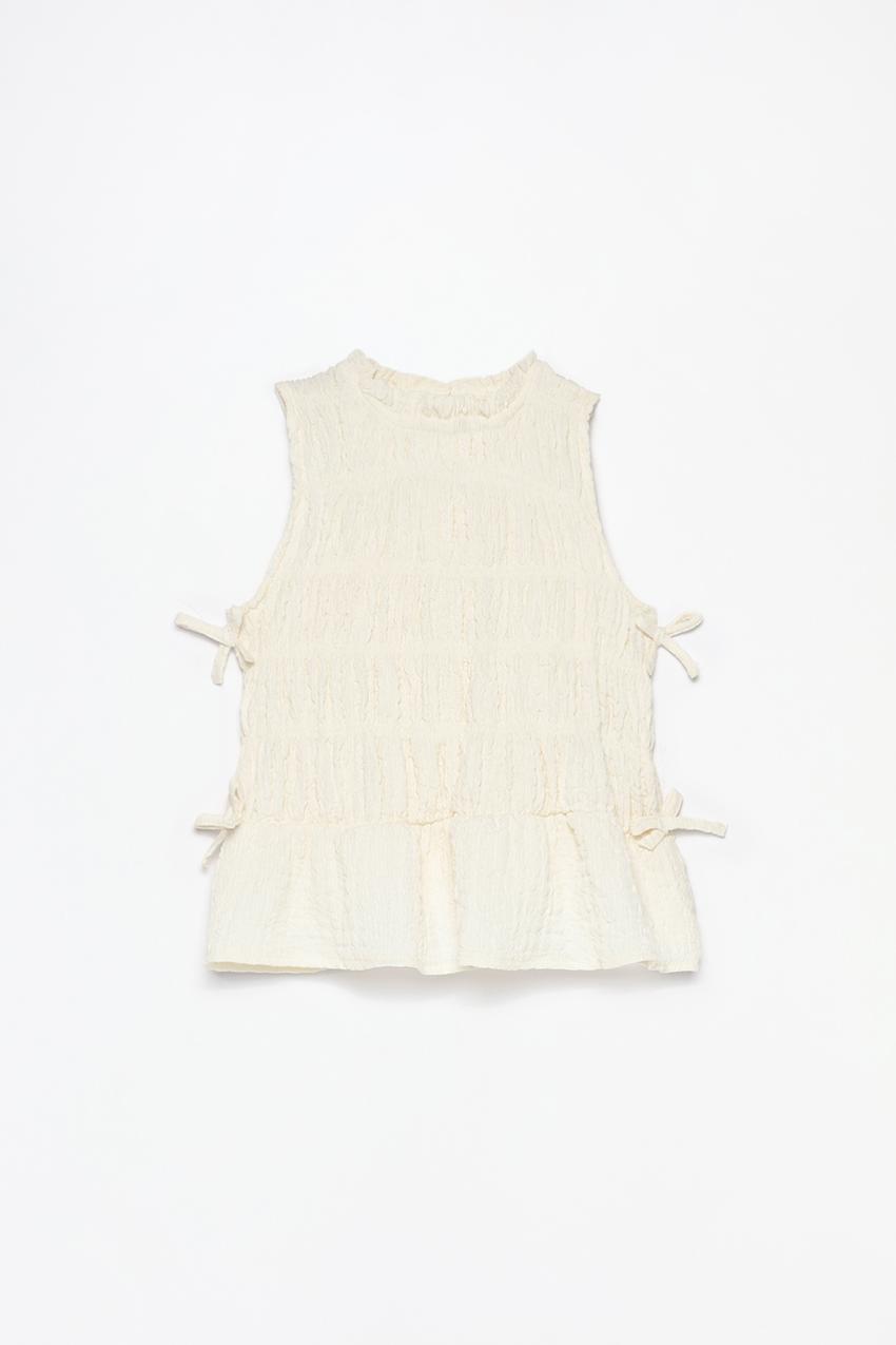 Top textura lazos Punto ROPA Mujer Lefties México