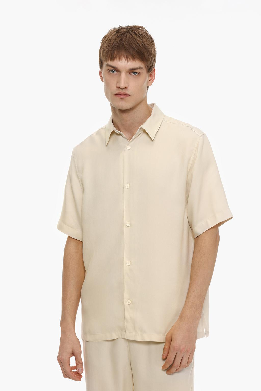 Short sleeve lyocell shirt