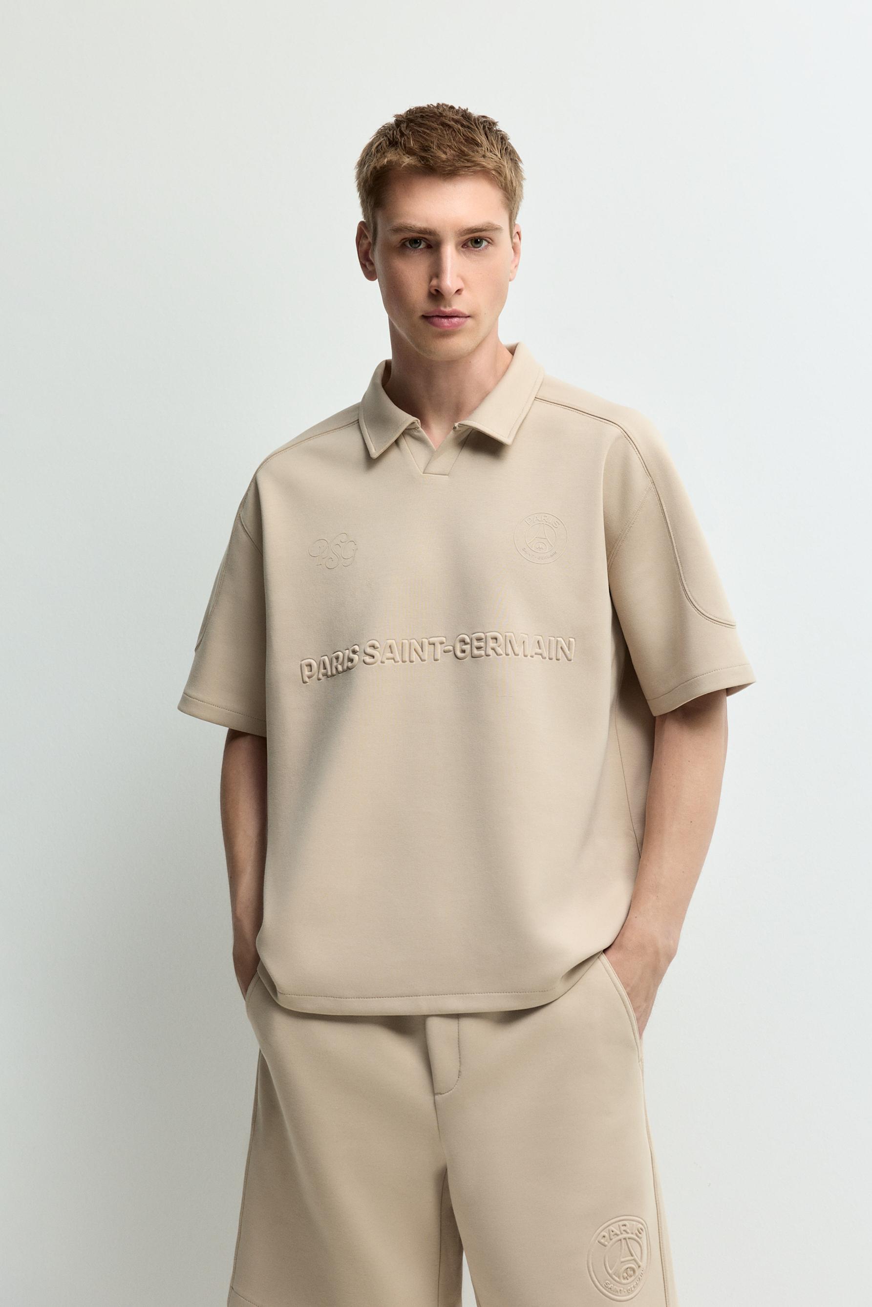 Paris Saint-Germain x Lefties interlock polo shirt — BISCUIT