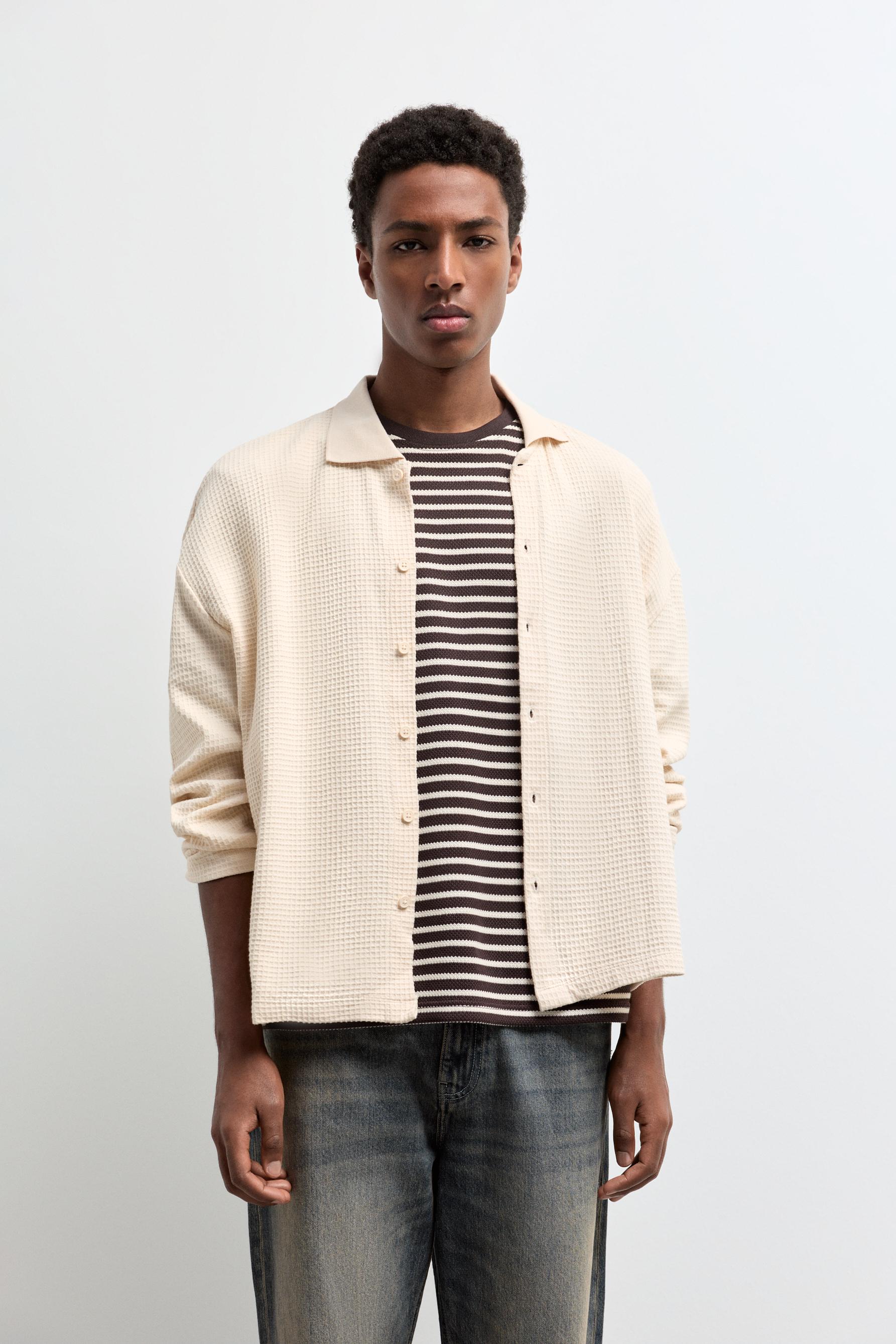 Camisa textura waffle