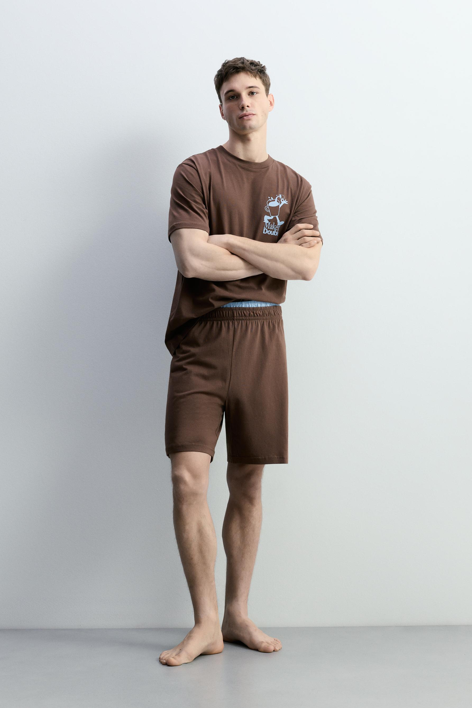 Pijama corto estampado