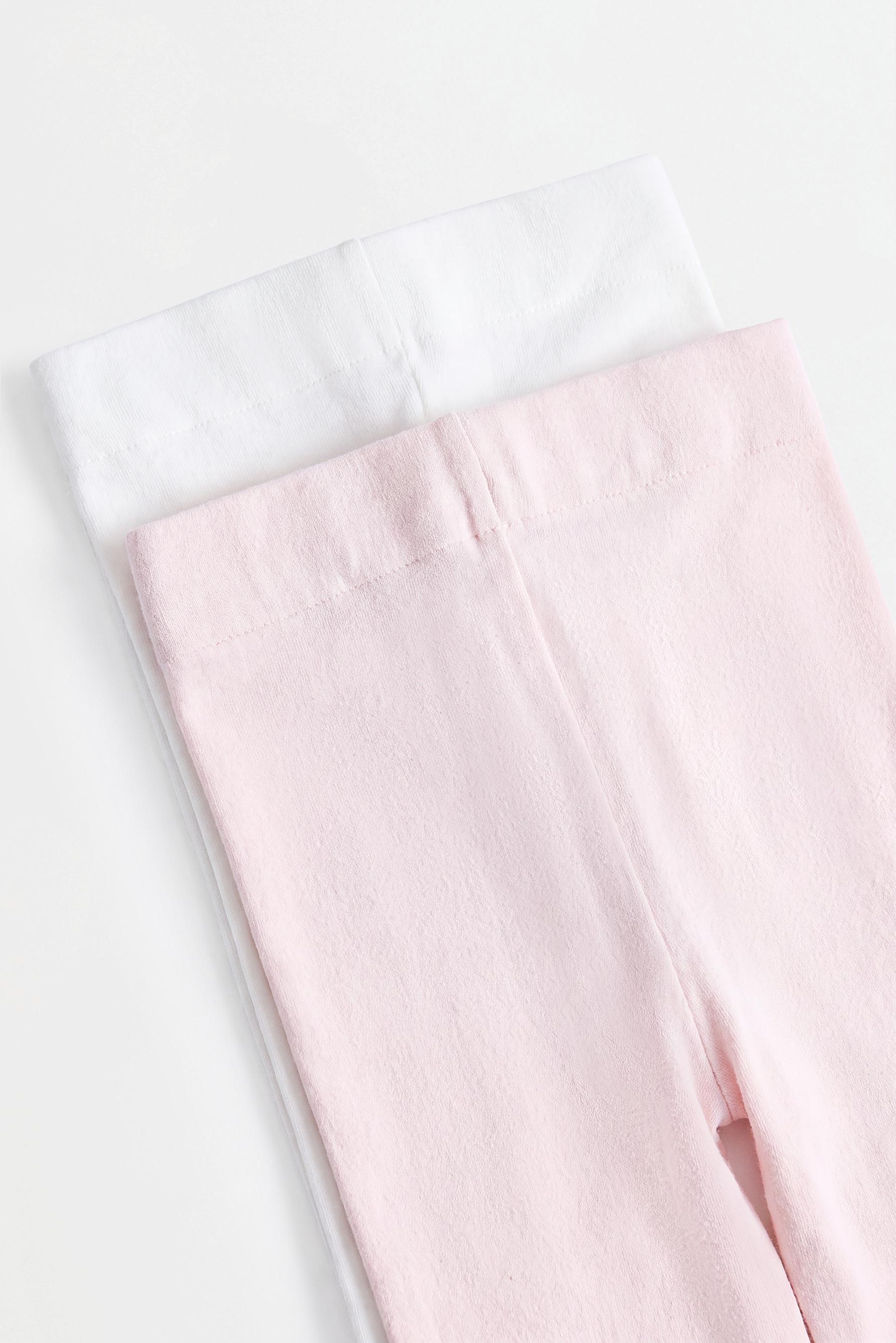 50 DEN solid-color tights (2-pack) — PINKISH WHITE
