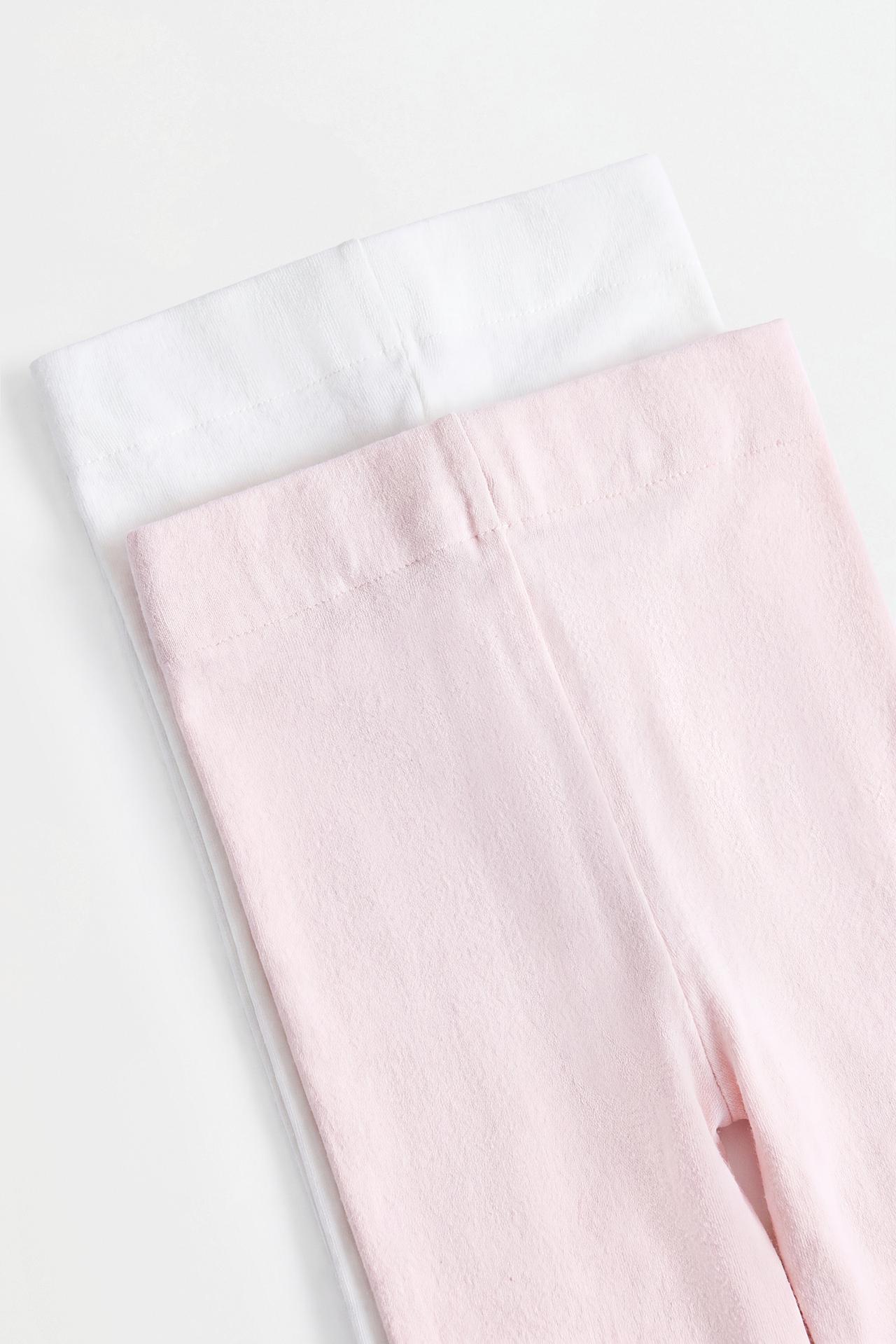 50 DEN solid-color tights (2-pack) — PINKISH WHITE