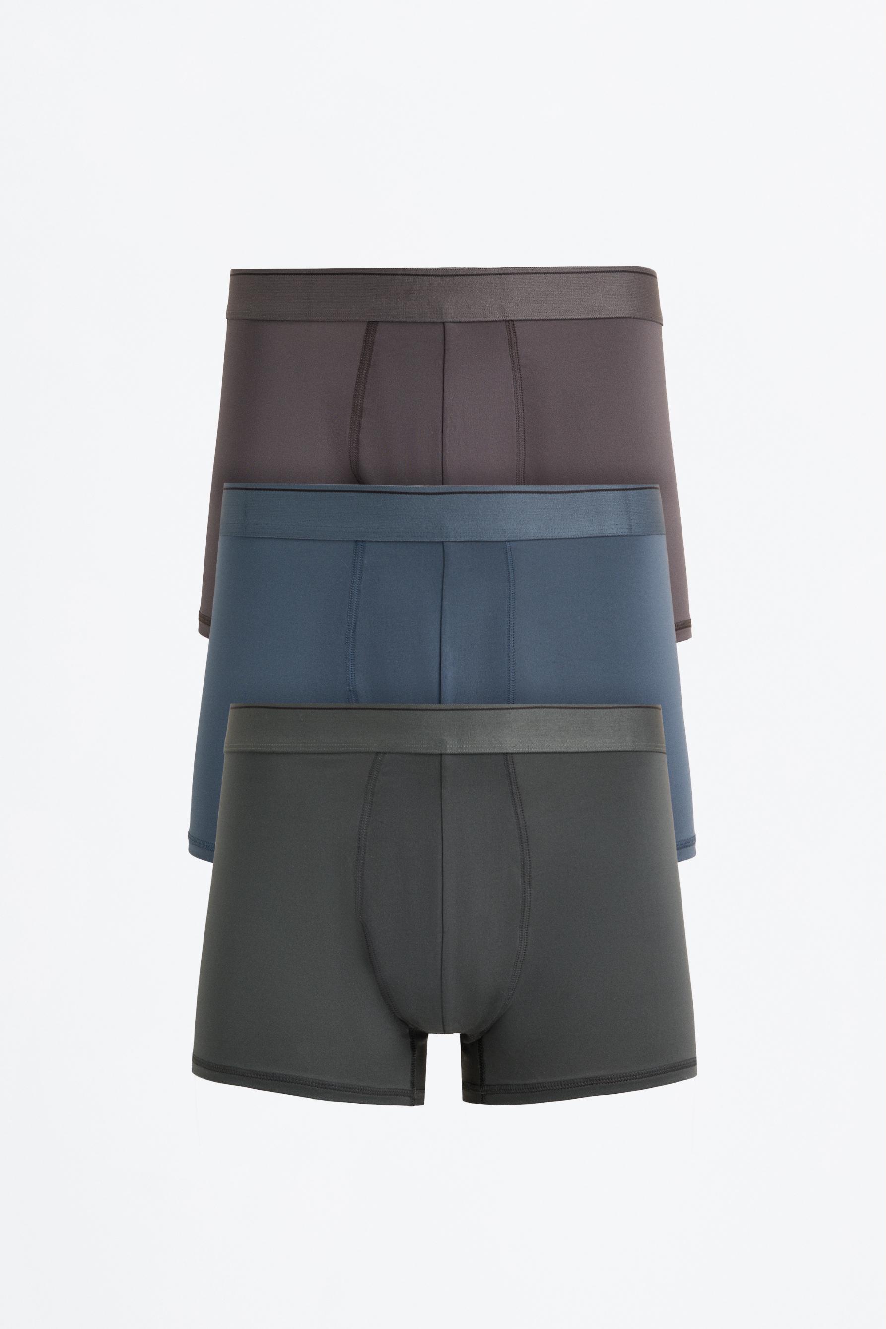 Microfibre boxers (Pack 3) — BROWN