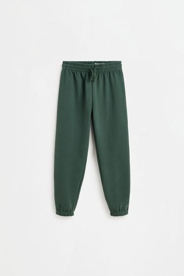 Solid plush trousers — BILLIARD GREEN 1