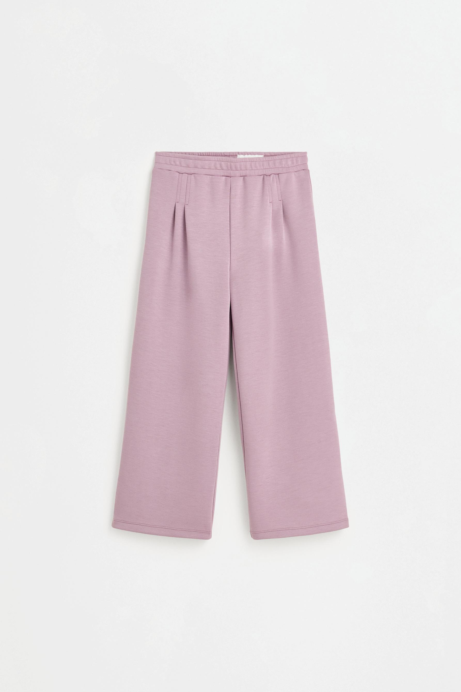 Pleated culottes — PURPLE