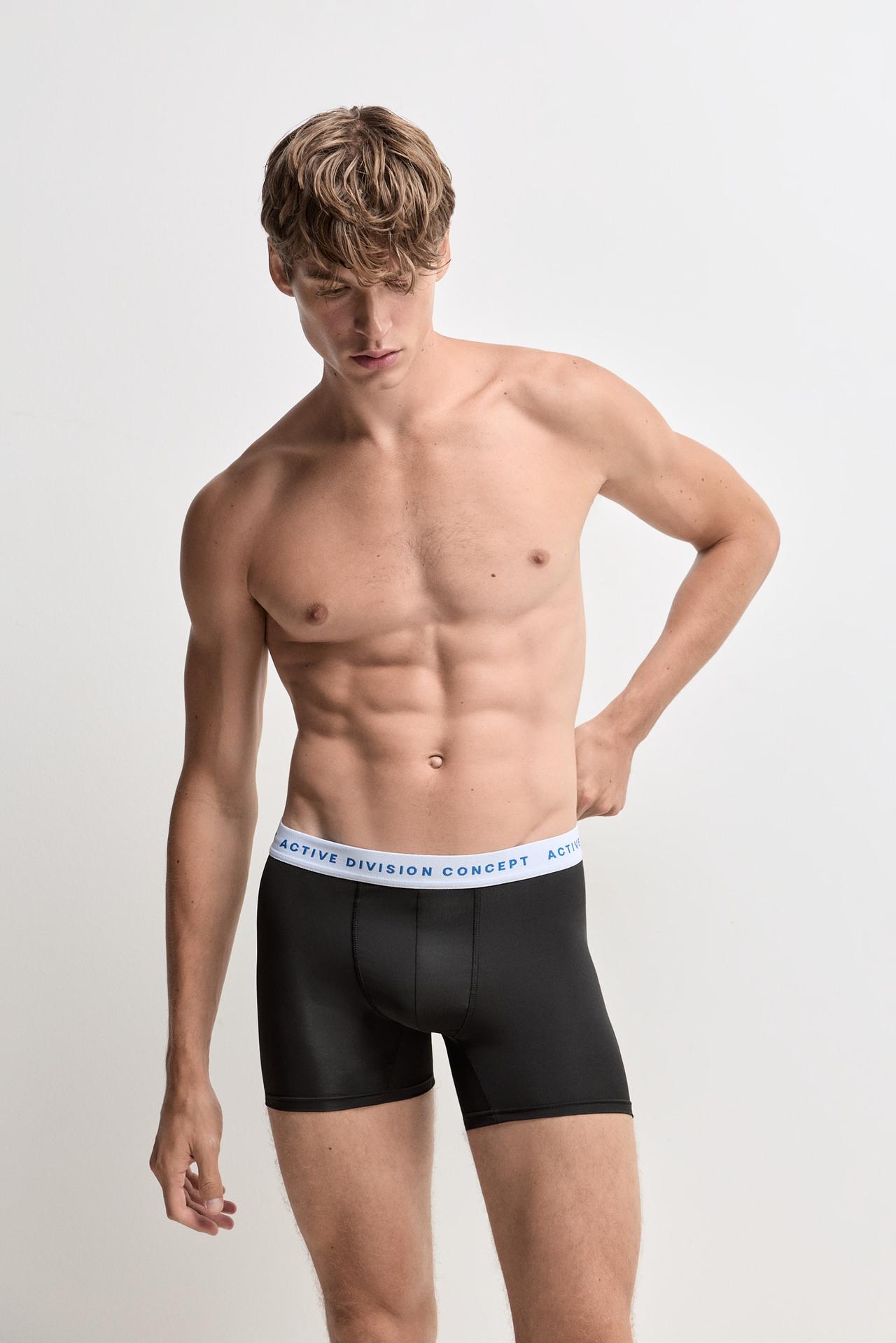 Athletic Long Boxers 3-Pack — BLACK/SILVER