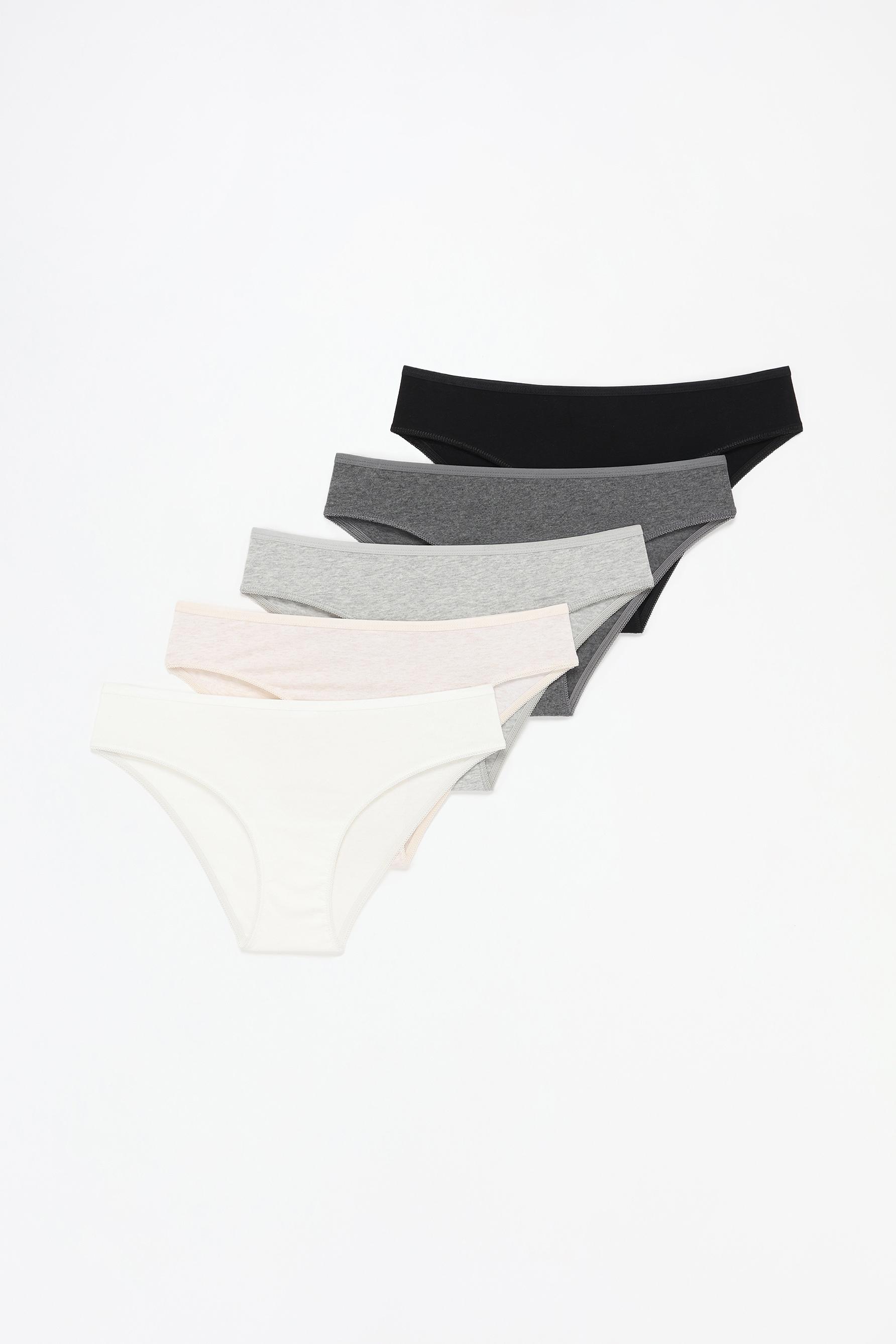 Pack of 5 pairs of classic briefs. — GREY