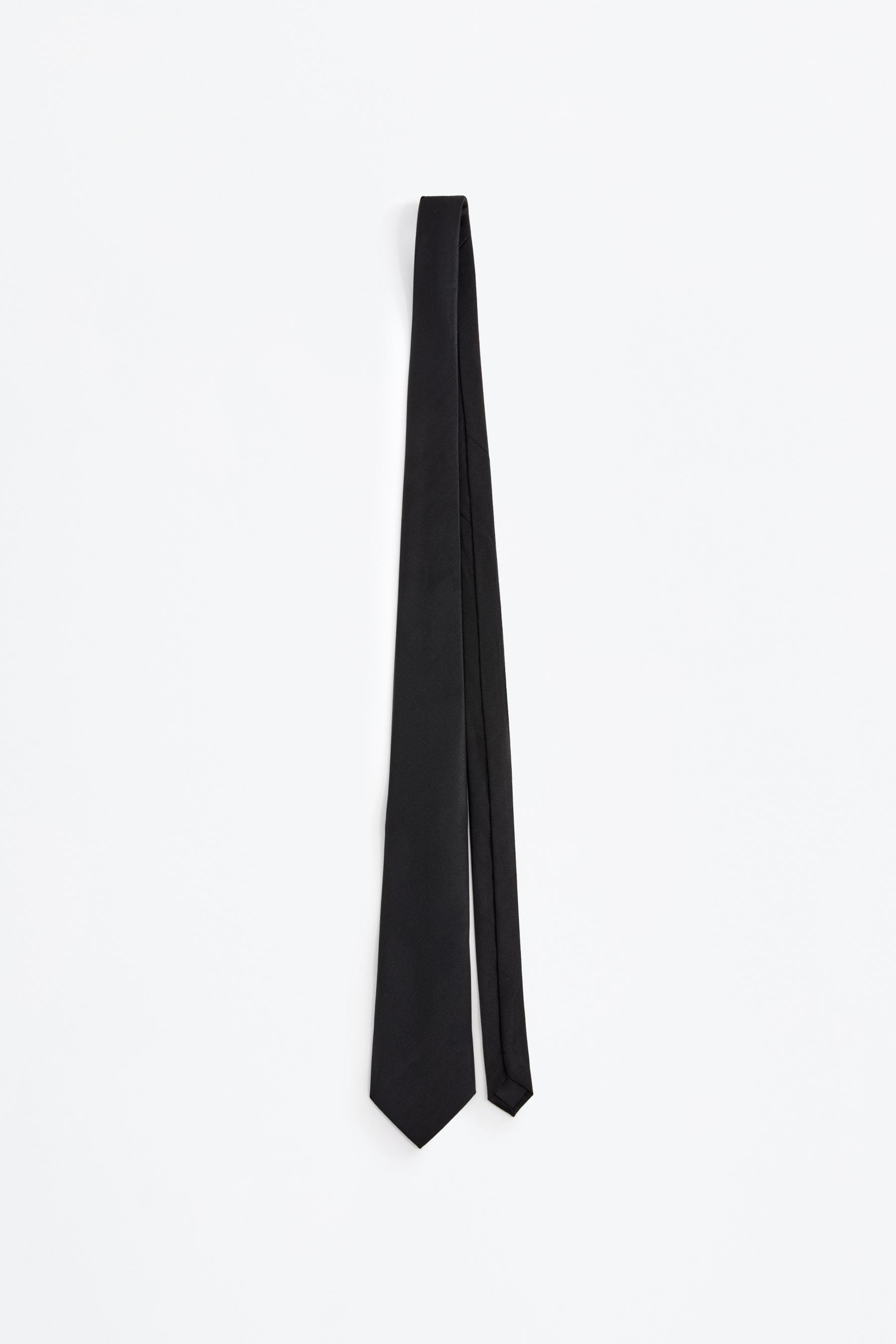 Textured tie — BLACK MARL
