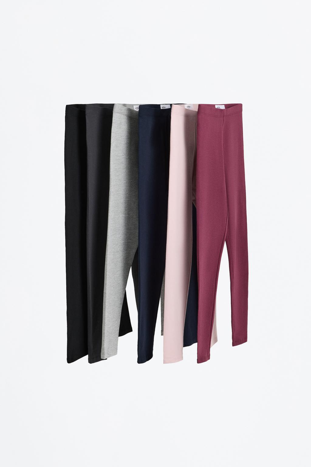 6-pack of plain leggings