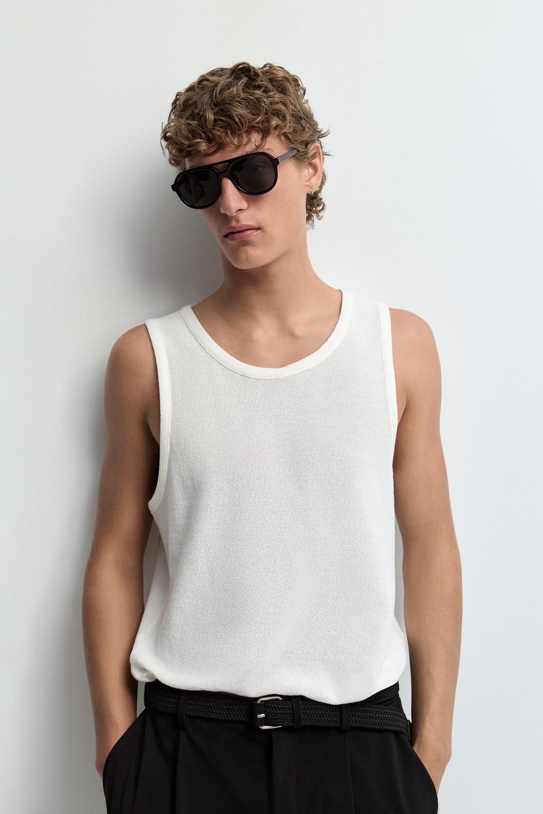 Rustic tank top — OFF WHITE