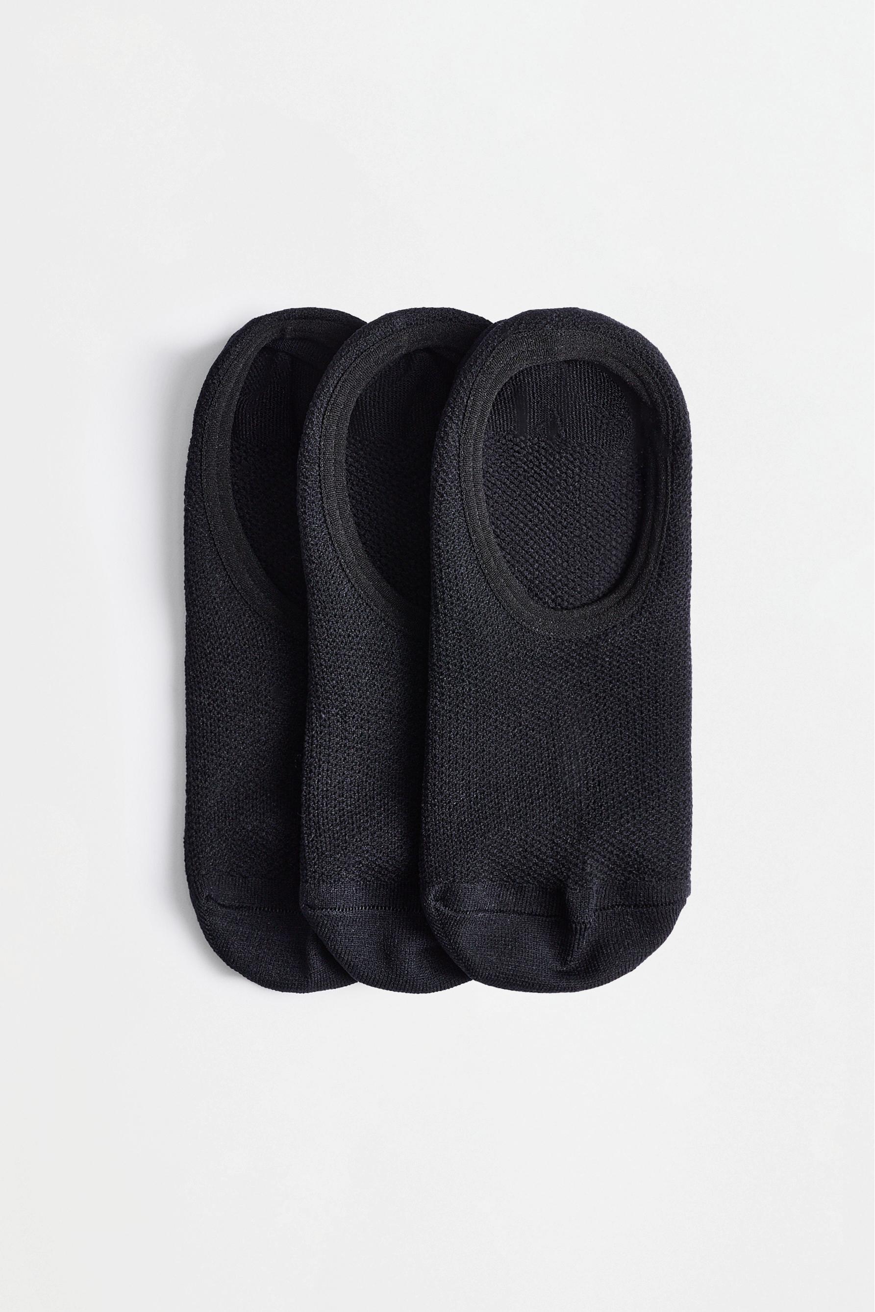 No-Show Socks (3-Pack) — BLACK