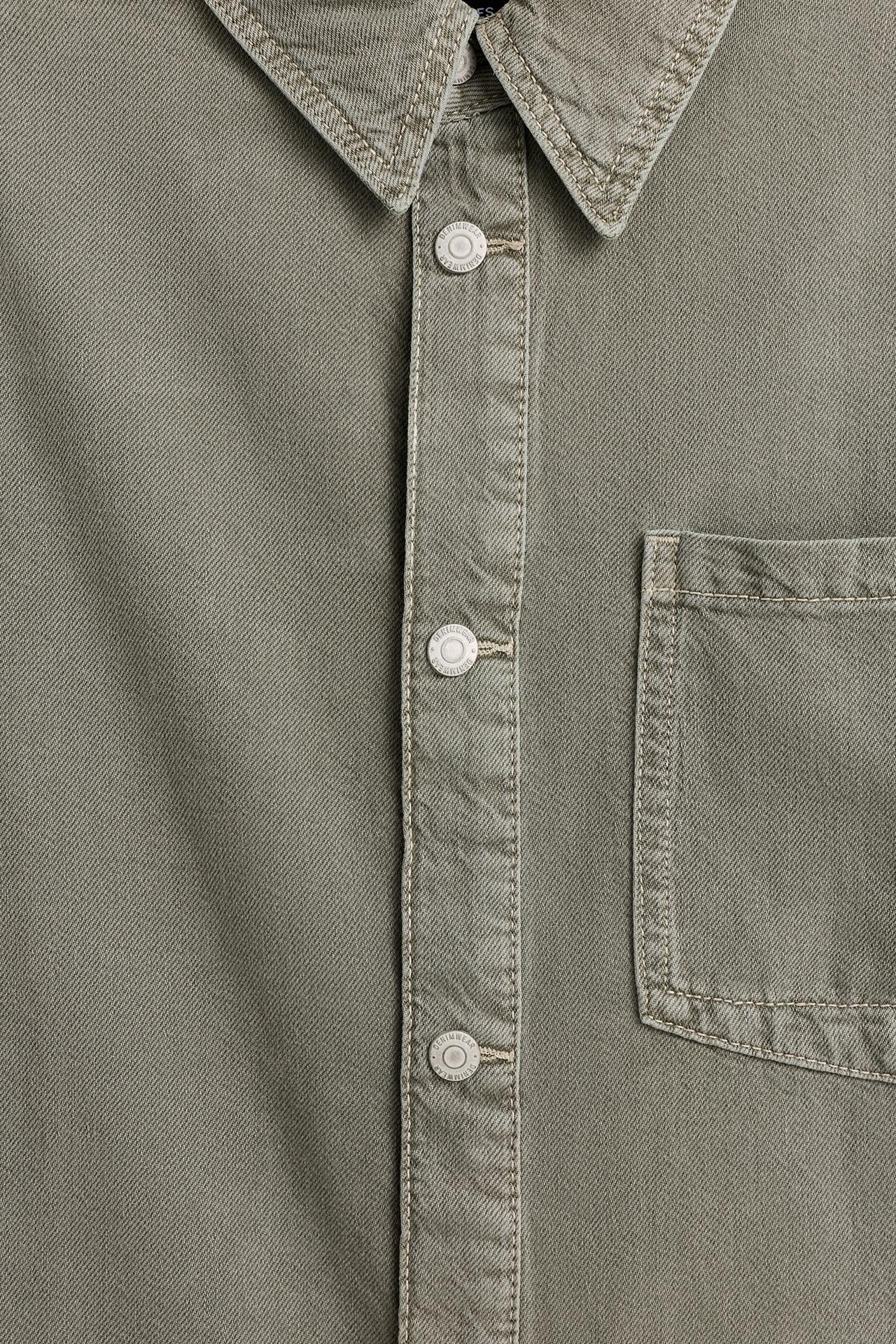 Lightweight denim overshirt — GREEN