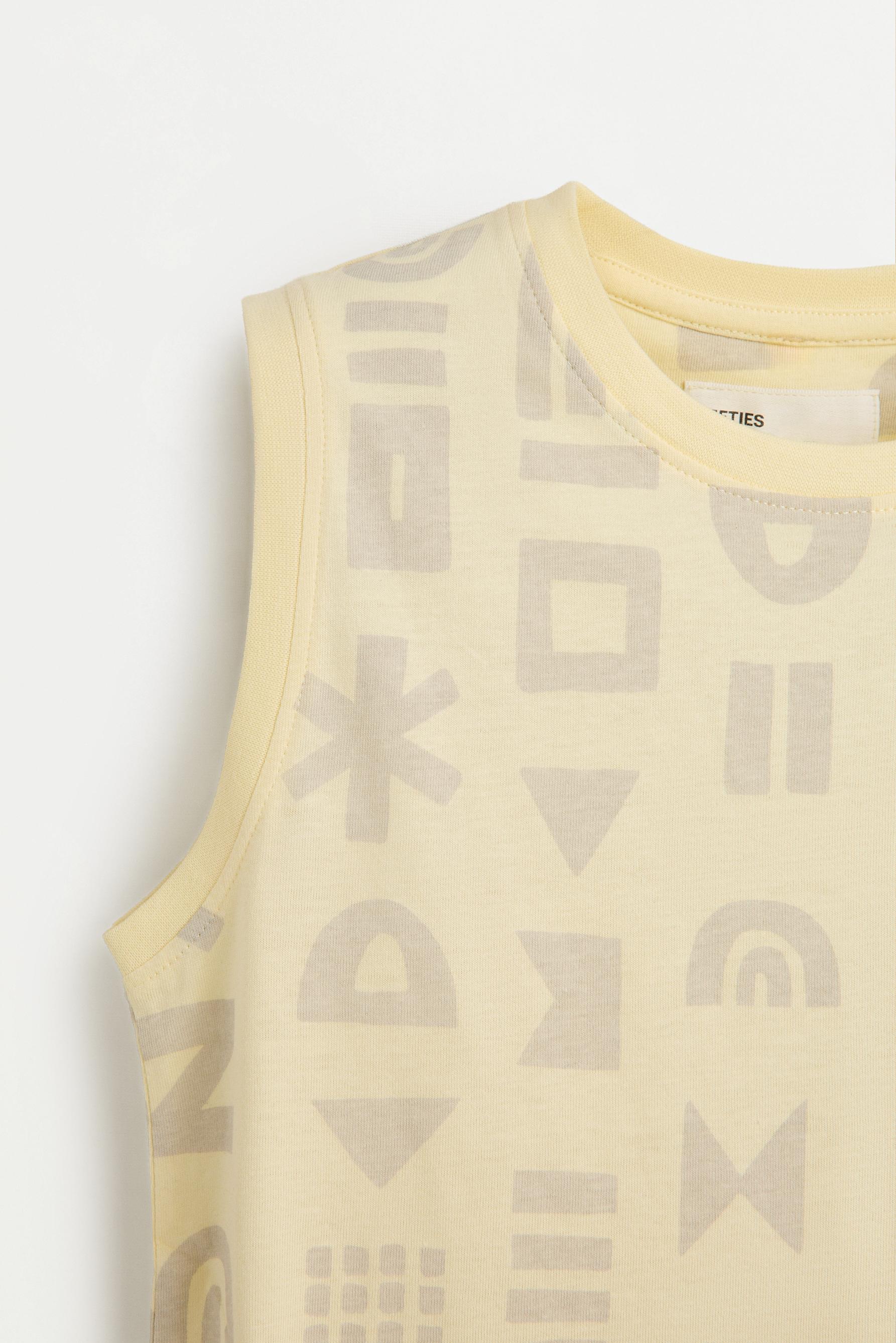 Pack of 2 assorted sleeveless T-shirts — PALE YELLOW