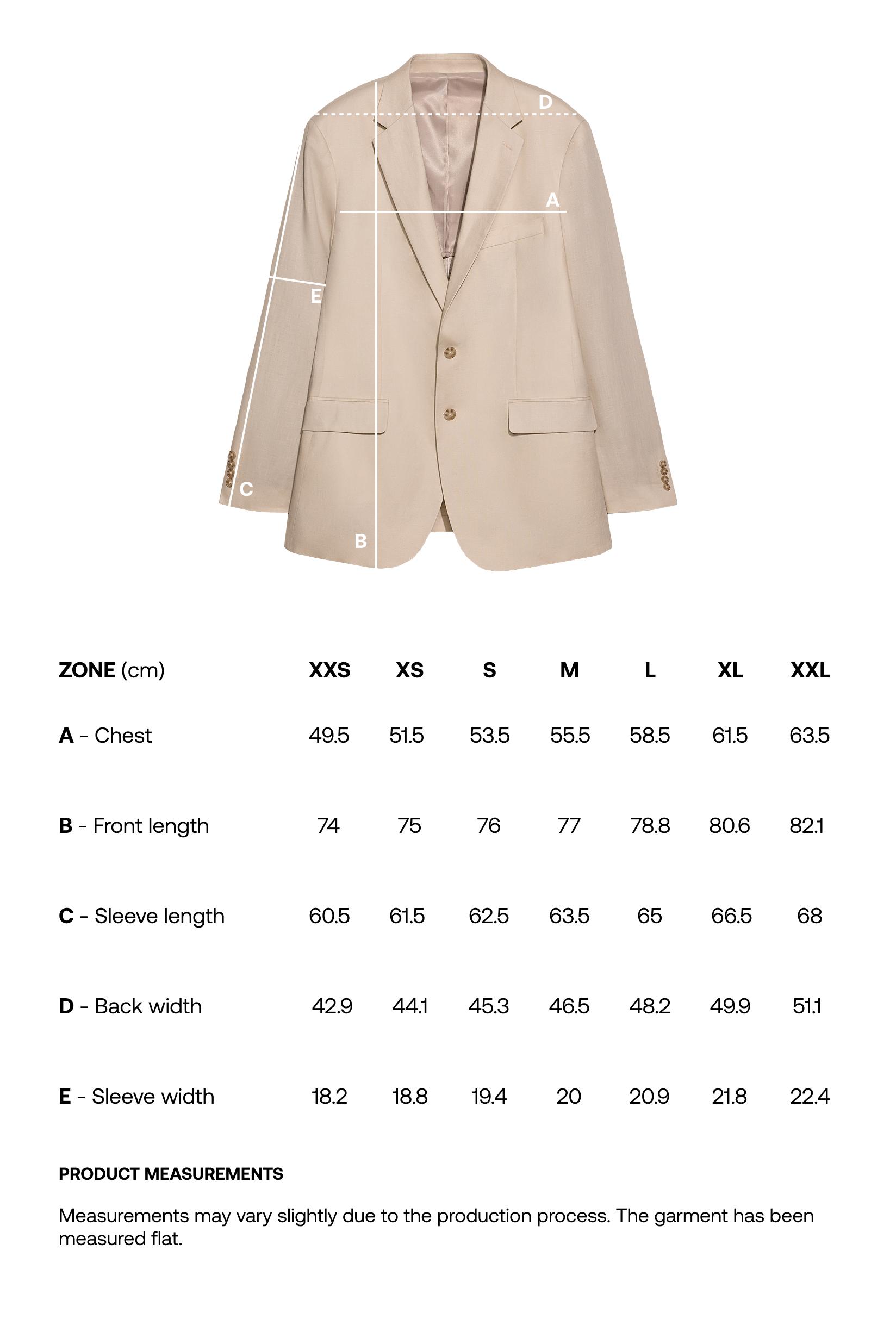 100% linen suit blazer — ECRU